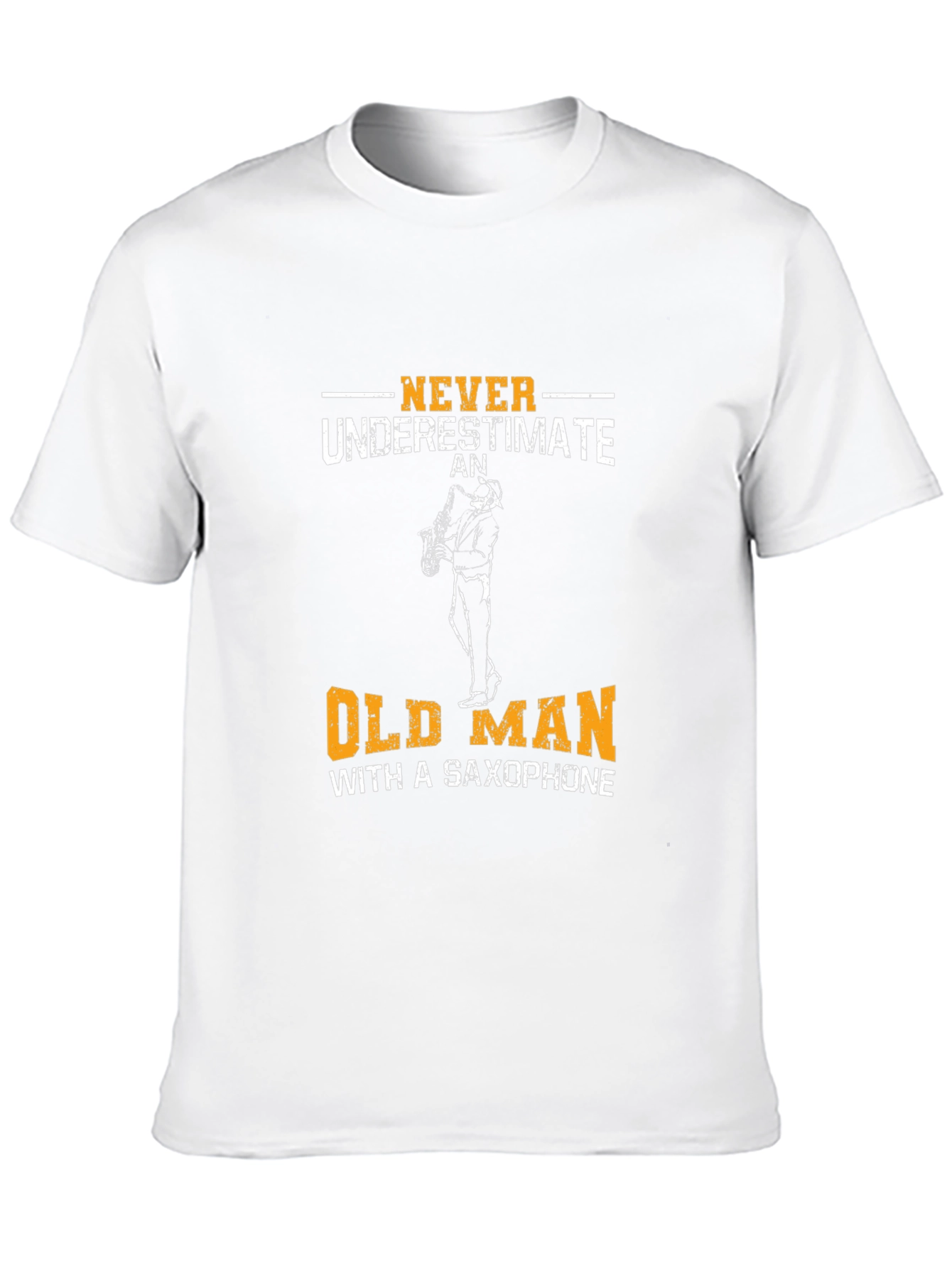 Black Never Underestimate Old Man with Saxophone T-Shirt view 10