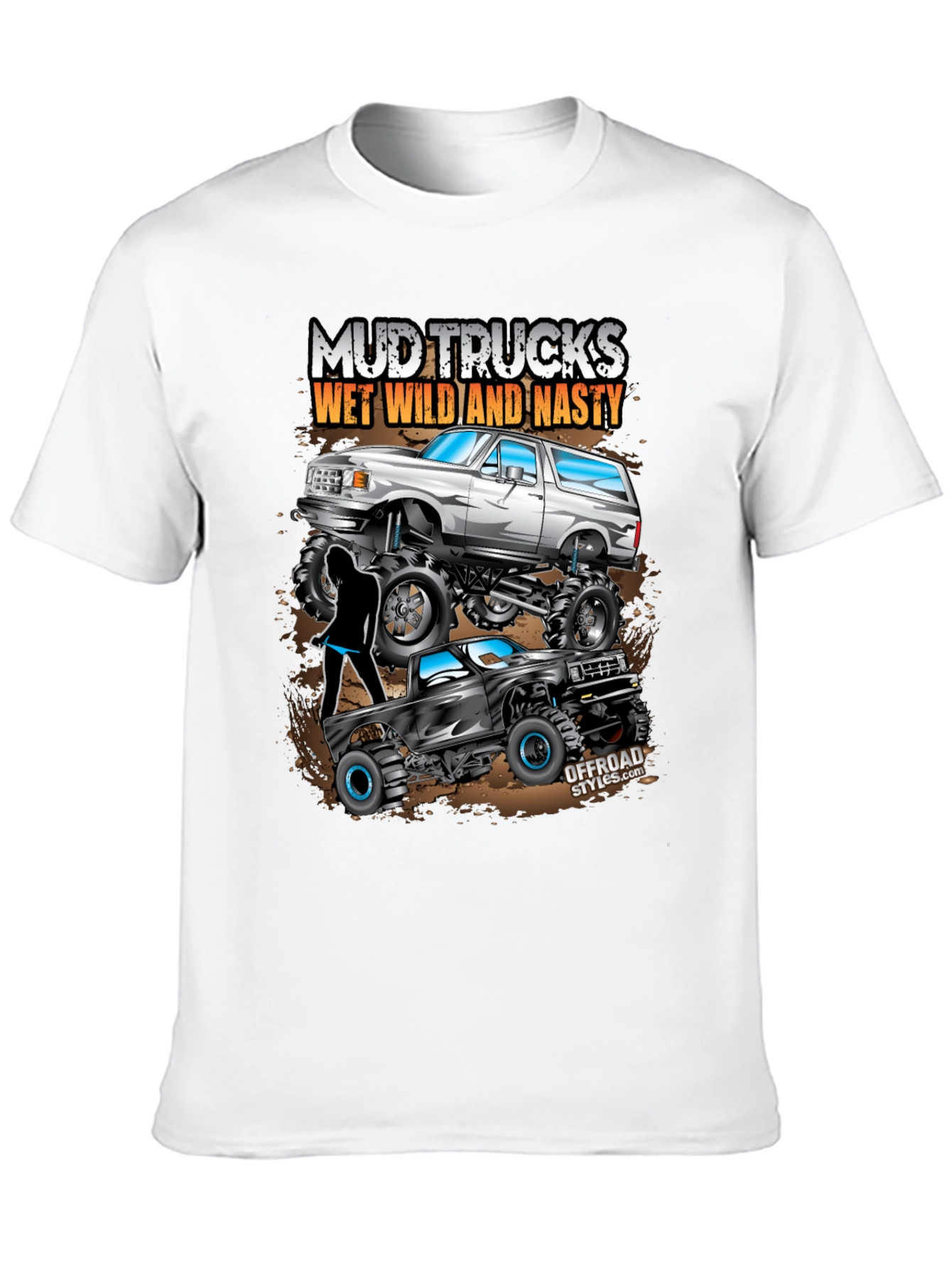 Black Mud Trucks T-Shirt: Wet, Wild, and Nasty Off-Road Style view 10