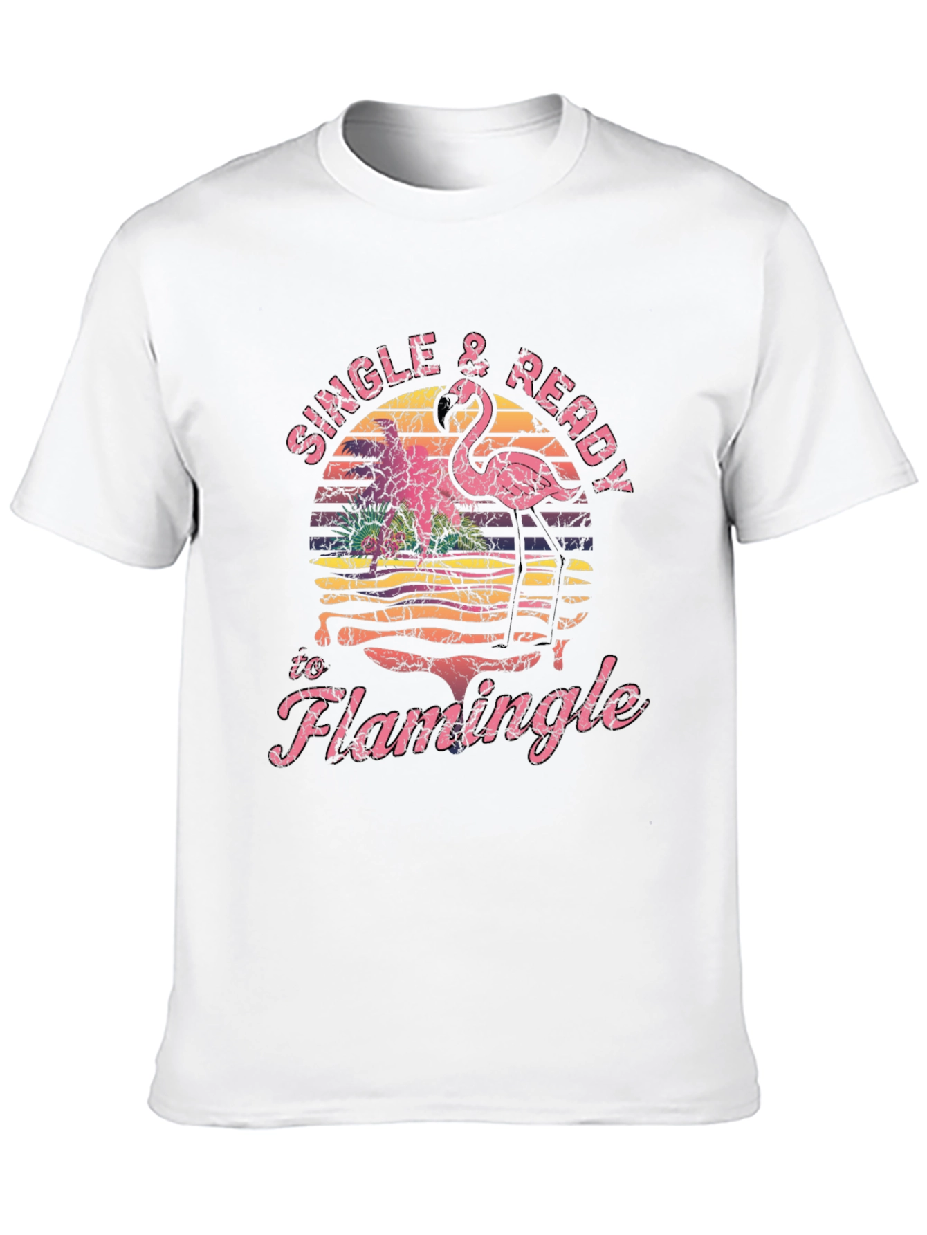 Black Single & Ready to Flamingo T-Shirt view 10
