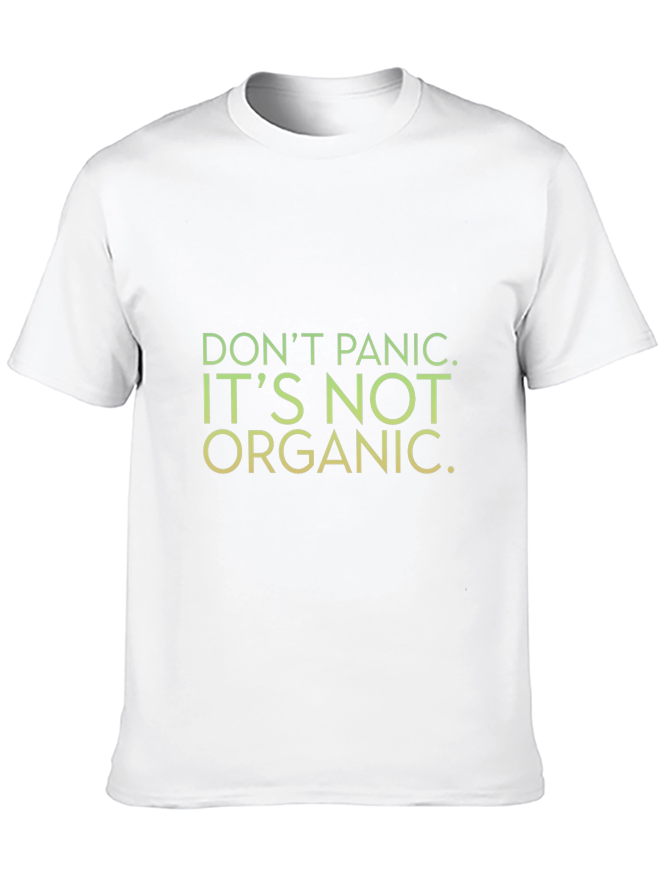 Black Funny Slogan Tee - Don't Panic, It's Not Organic view 10