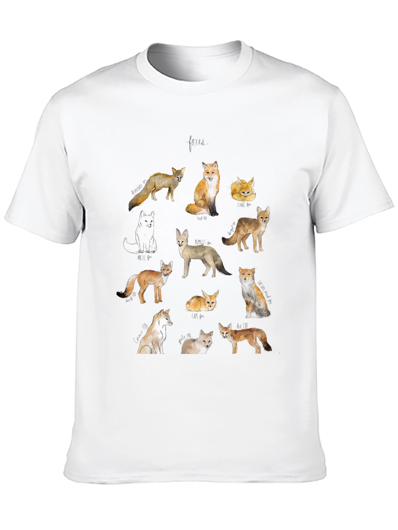 Black Fox Watercolor Graphic Tee - Unisex Casual T-Shirt view 10