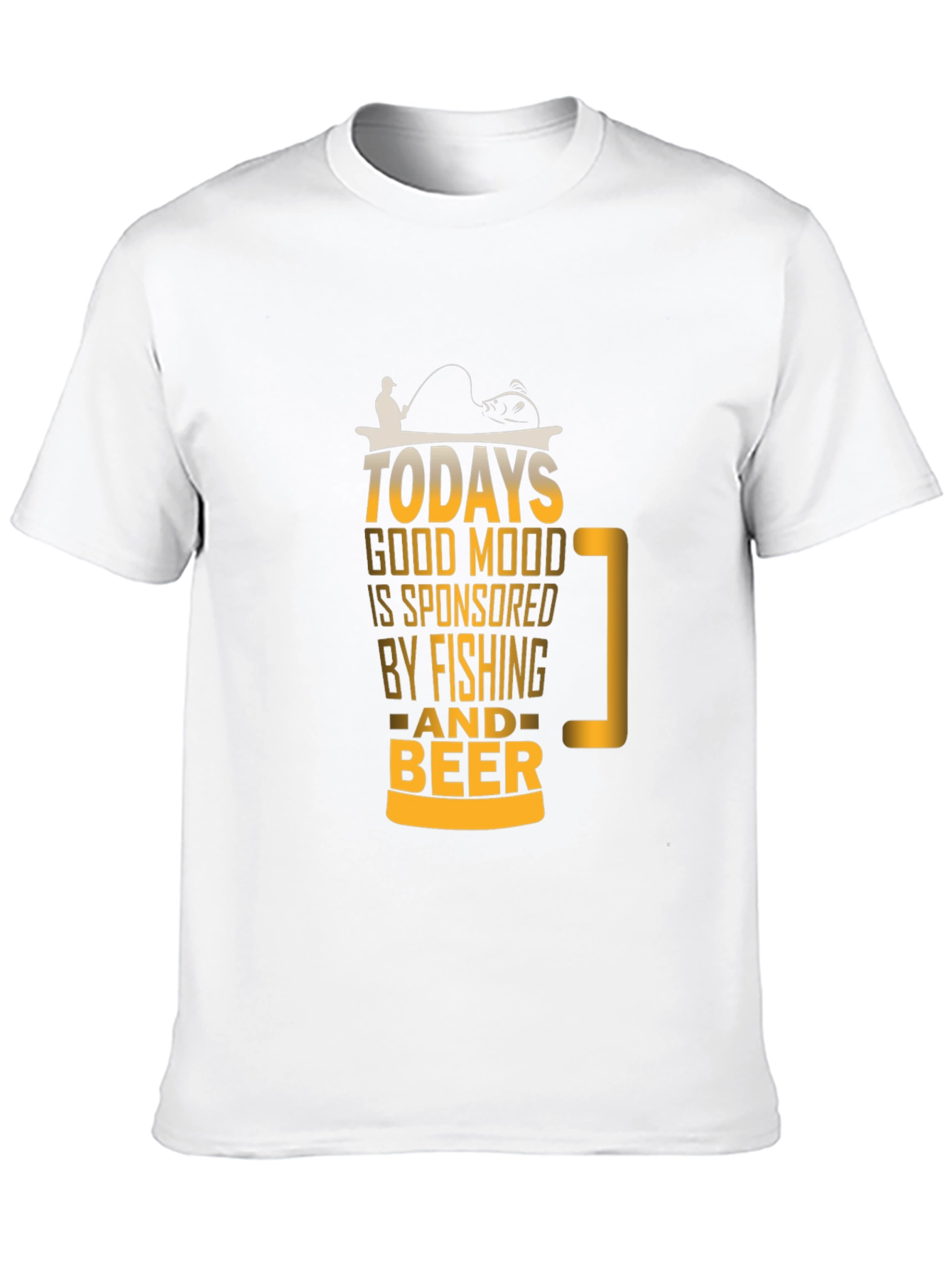 Black Fishing and Beer T-Shirt - Today's Good Mood view 10