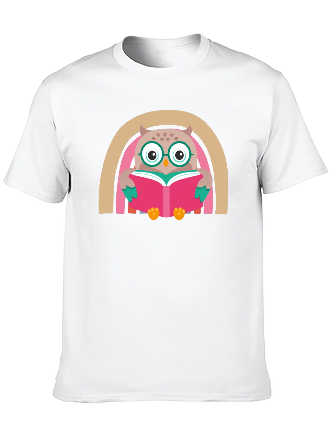 Black Owl Reading Book Graphic T-Shirt view 10