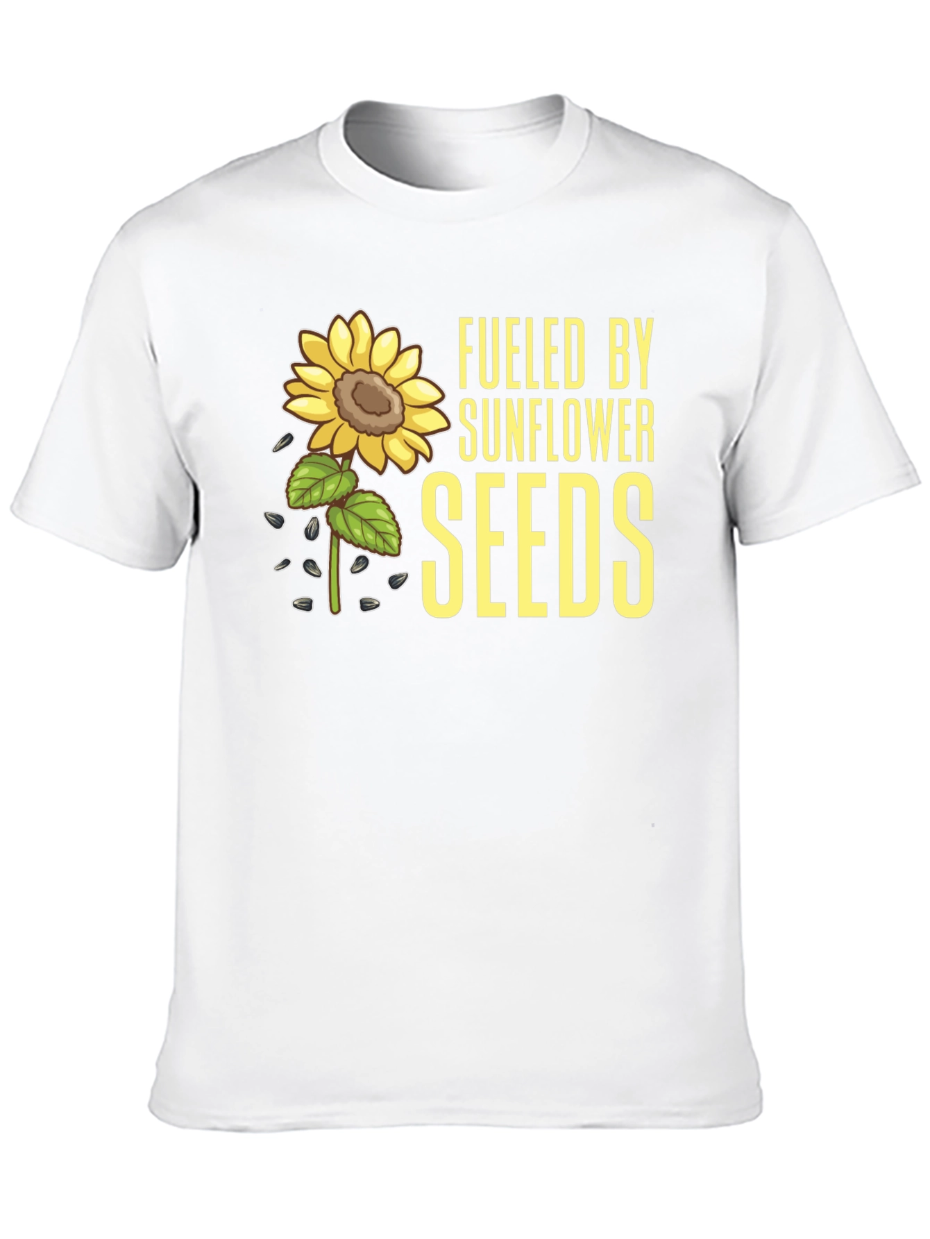 Sunflower Seeds Graphic Tee - Black Cotton T-Shirt - 10
