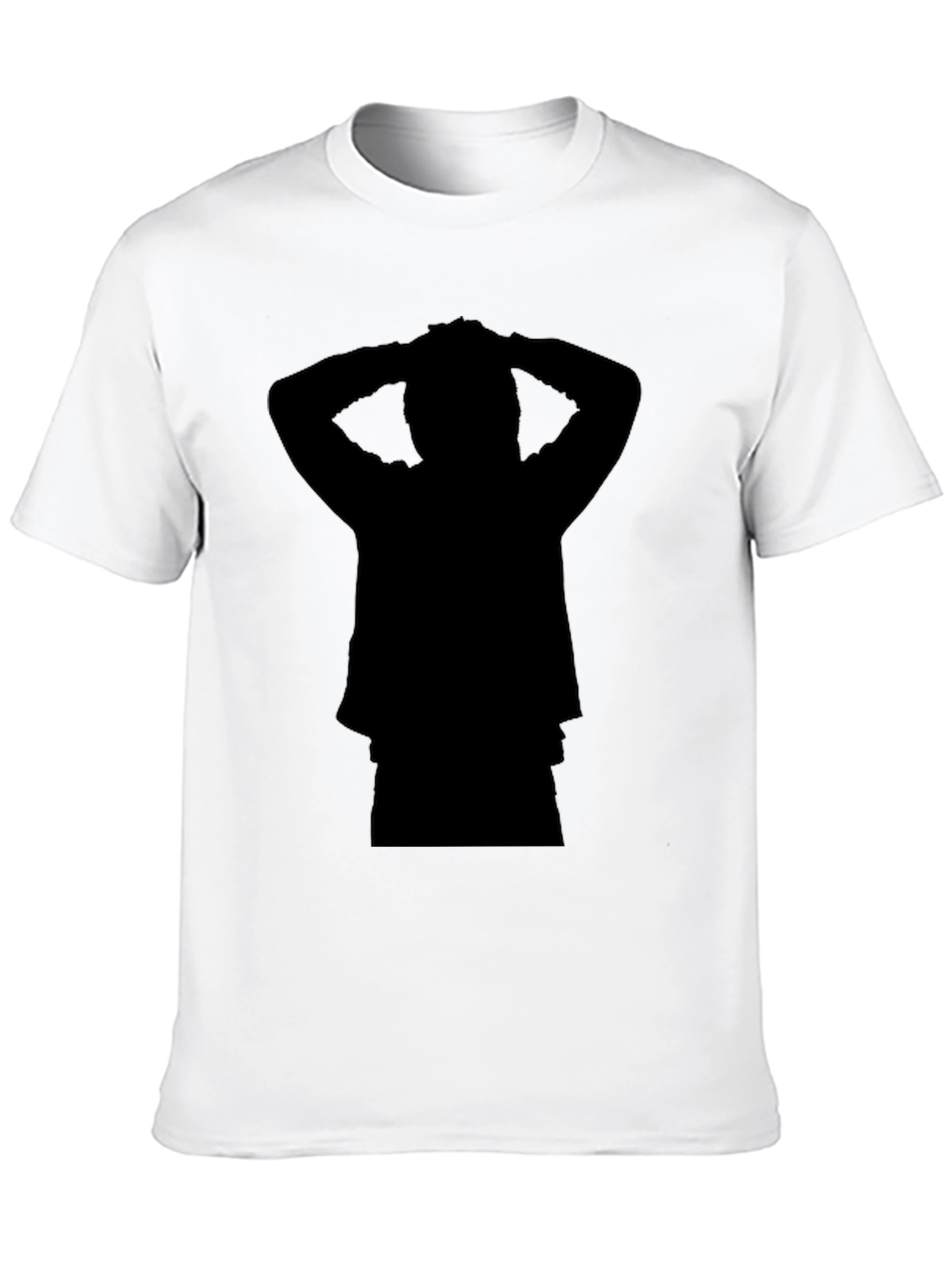 Black Silhouette Graphic Print Crew Neck T-Shirt view 10