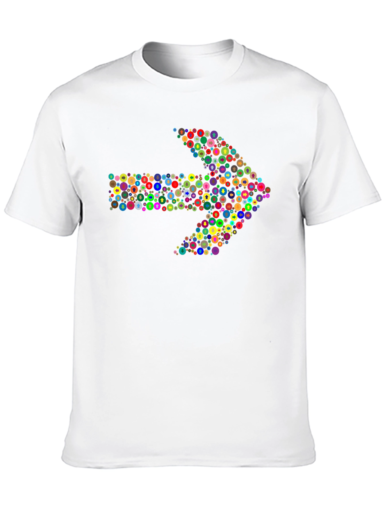 Black Colorful Arrow Graphic T-Shirt view 10