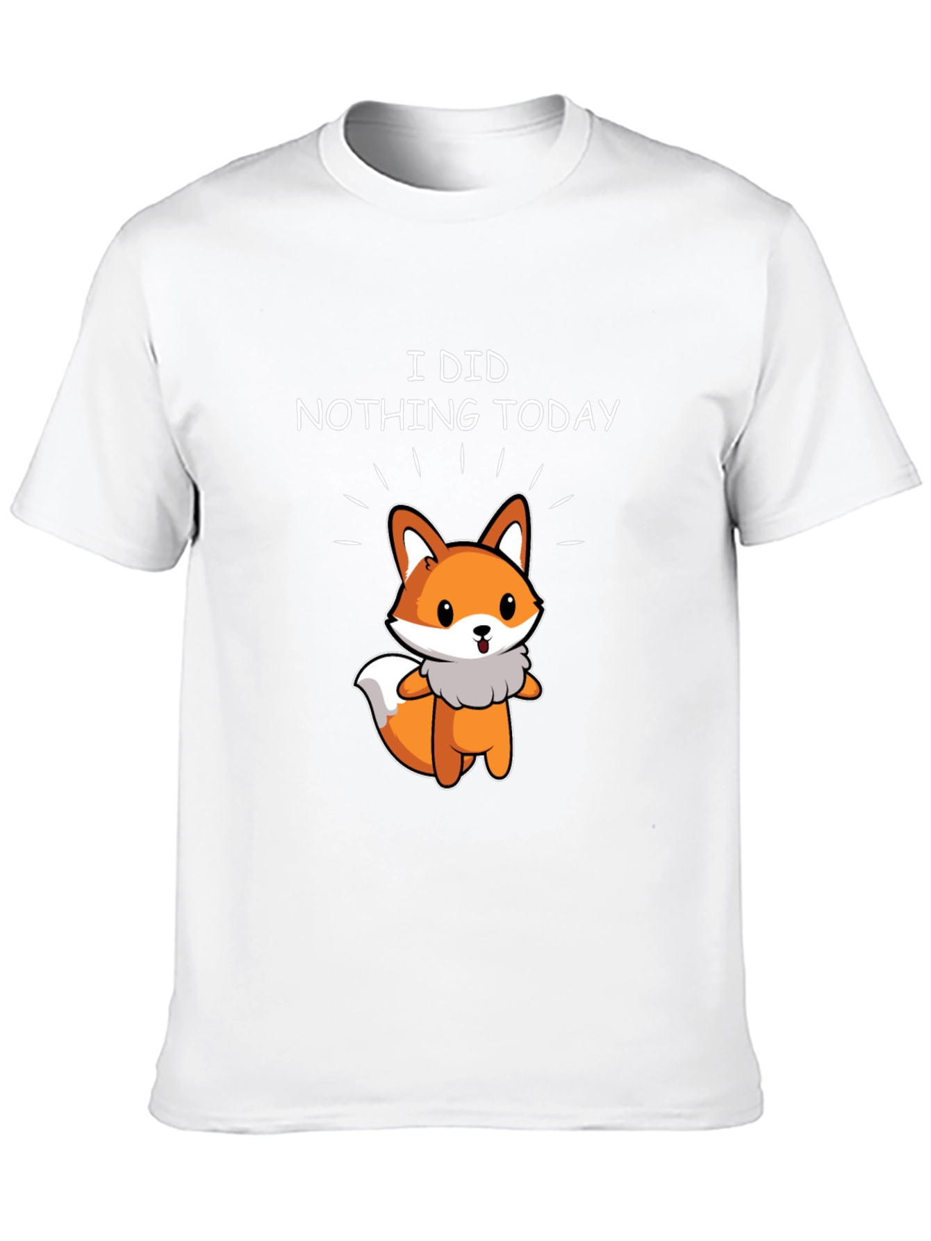 Black I Did Nothing Today Fox T-Shirt - Relax & Enjoy! view 10