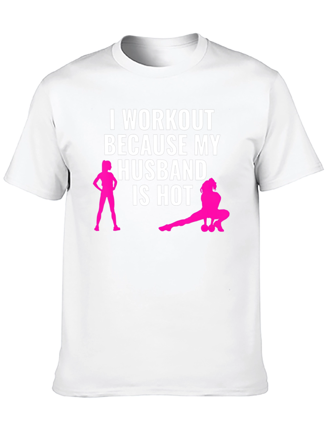 Black Workout Because My Husband is Hot T-Shirt view 10