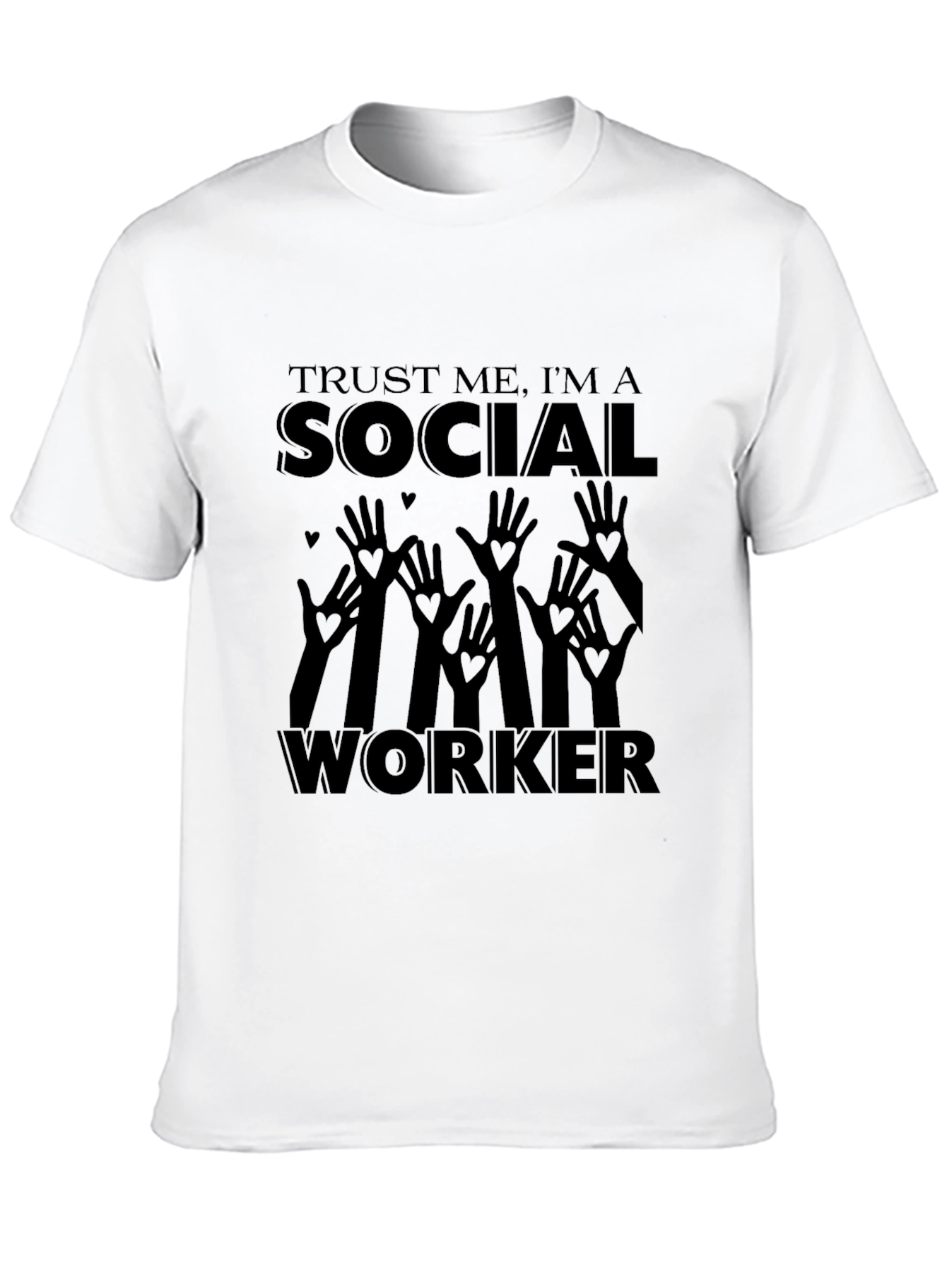Black Social Worker T-Shirt - Trust Me Design view 10