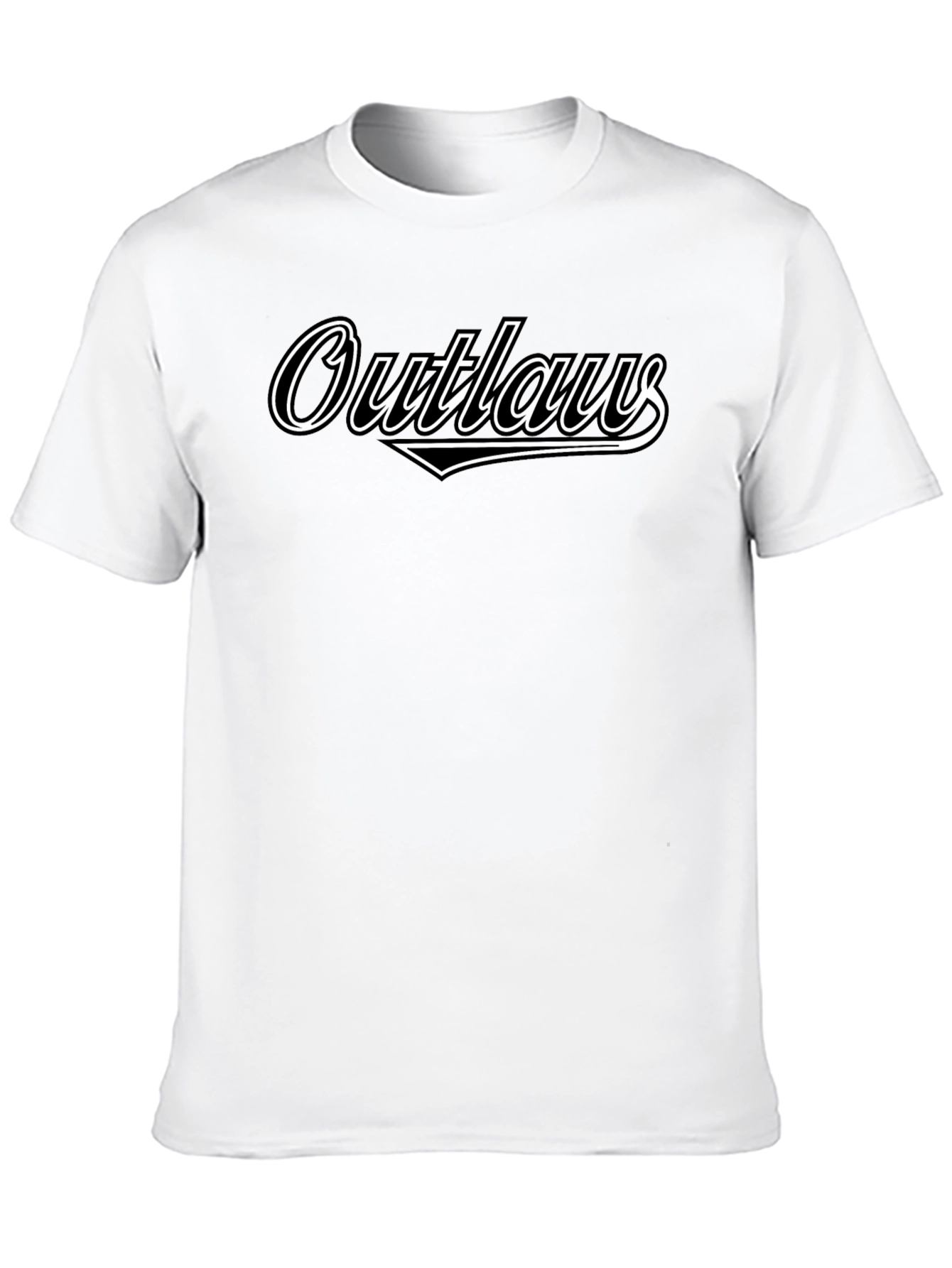 Black Outlaw Graphic Black T-Shirt for Men view 10