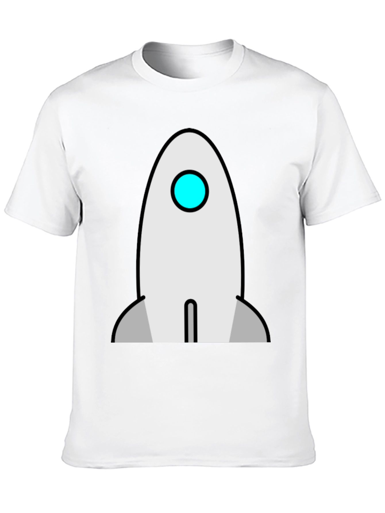 Black Rocket Graphic T-Shirt - Black Cotton Crew Neck Tee view 10