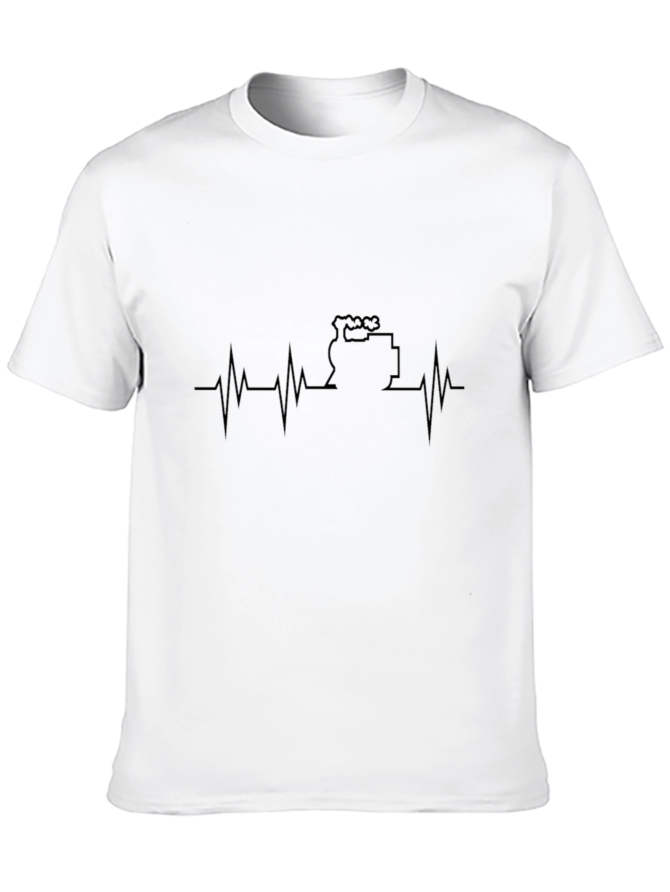 Black Coffee Lover's Heartbeat T-Shirt view 10