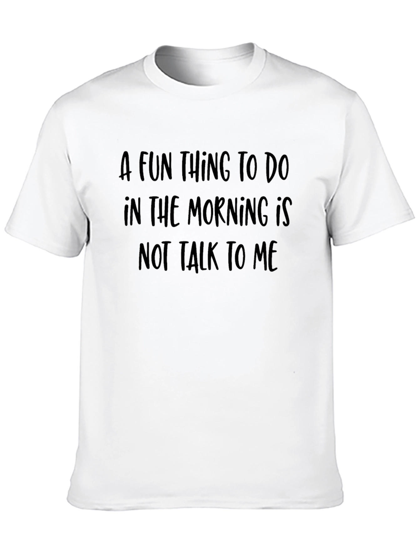 Black Funny Morning Graphic Tee - Sarcastic Introvert T-Shirt view 10