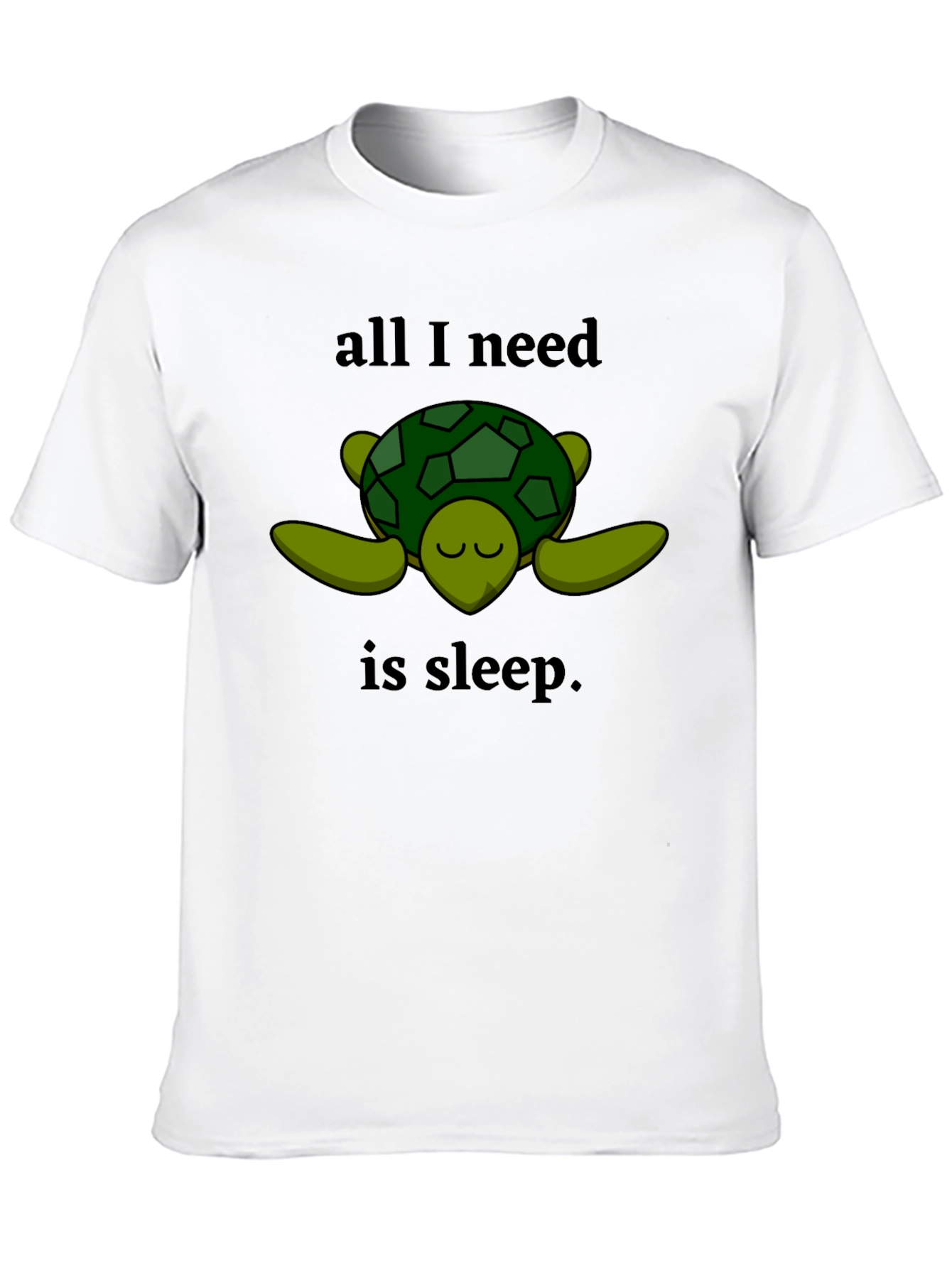 Black All I Need is Sleep Turtle Graphic T-Shirt view 10