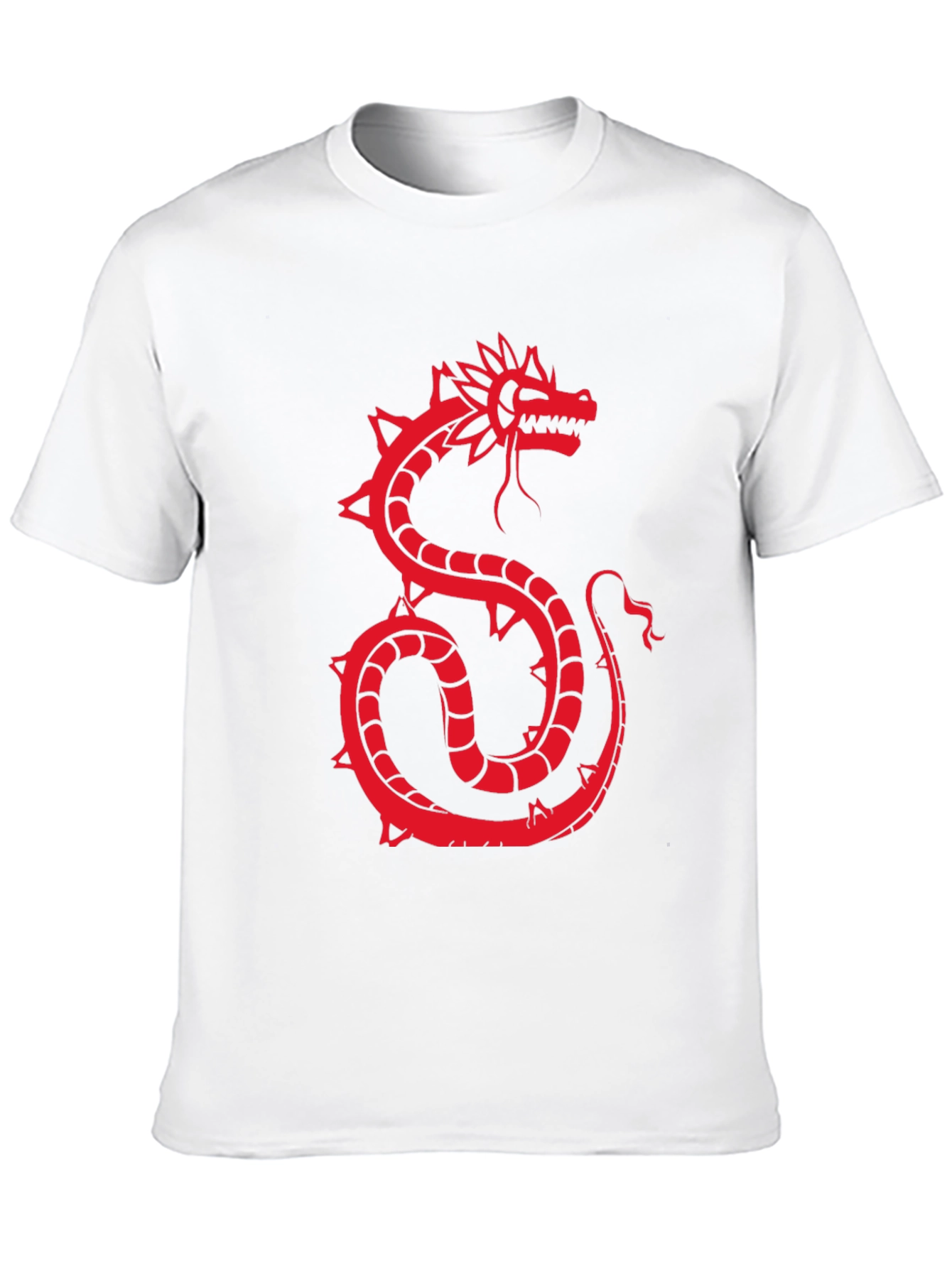Black Red Dragon Graphic Black T-Shirt view 10