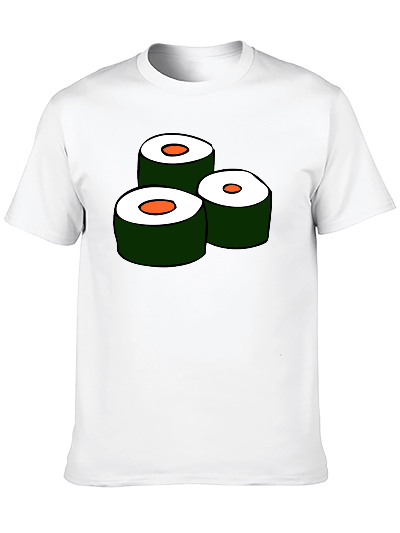 Black Sushi Roll Graphic Tee - Unique Foodie T-Shirt view 10