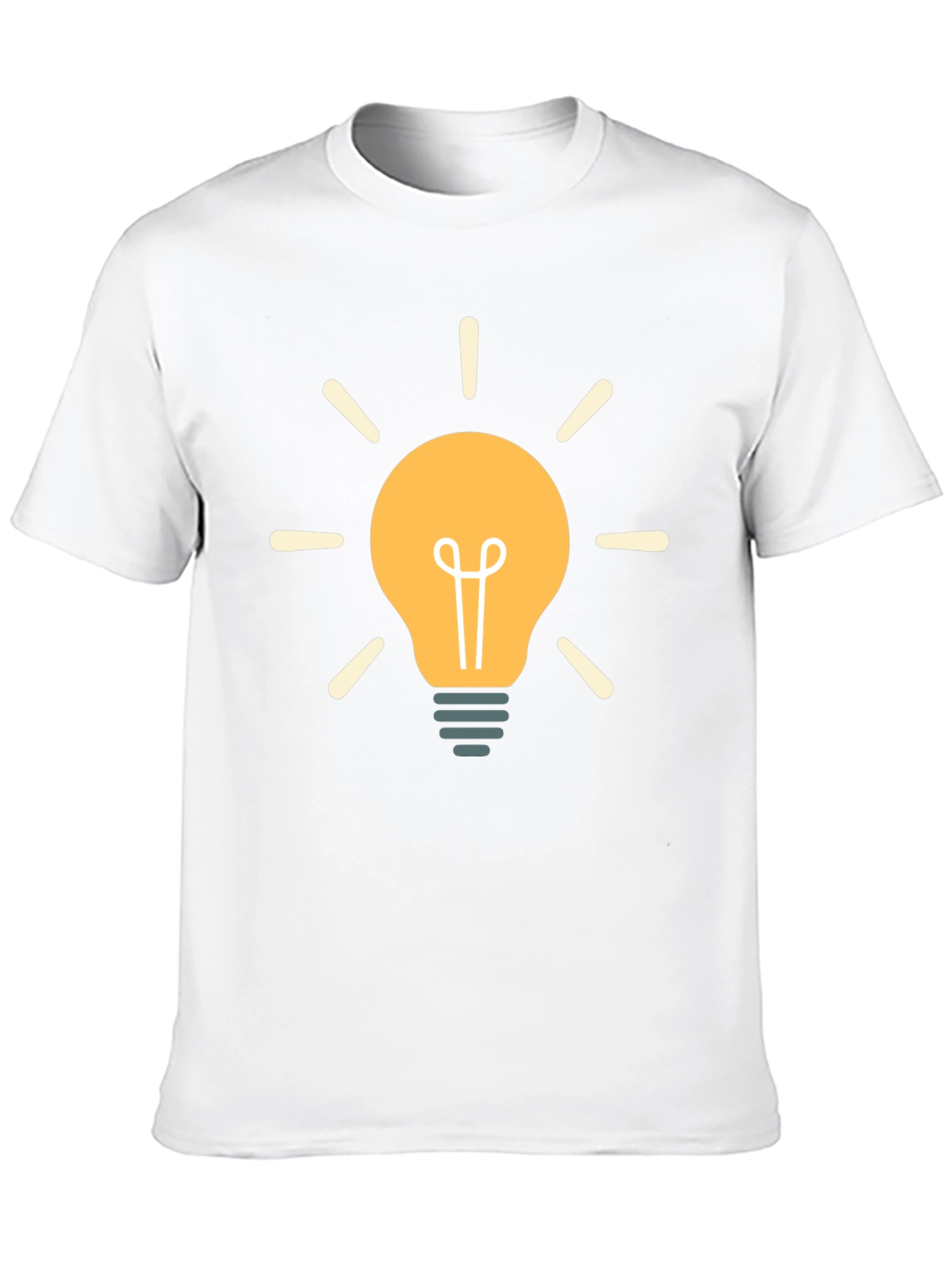 Black Creative Idea Lightbulb Graphic Black T-Shirt view 10