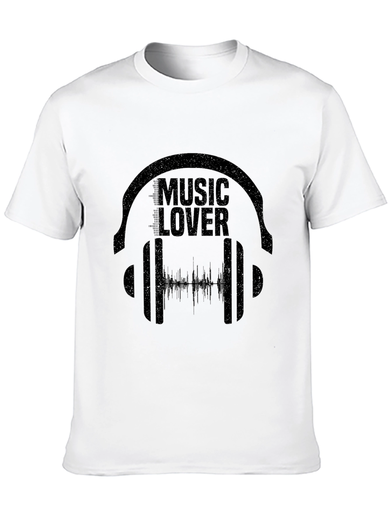 Black Music Lover Graphic T-Shirt - Black Casual Tee view 10