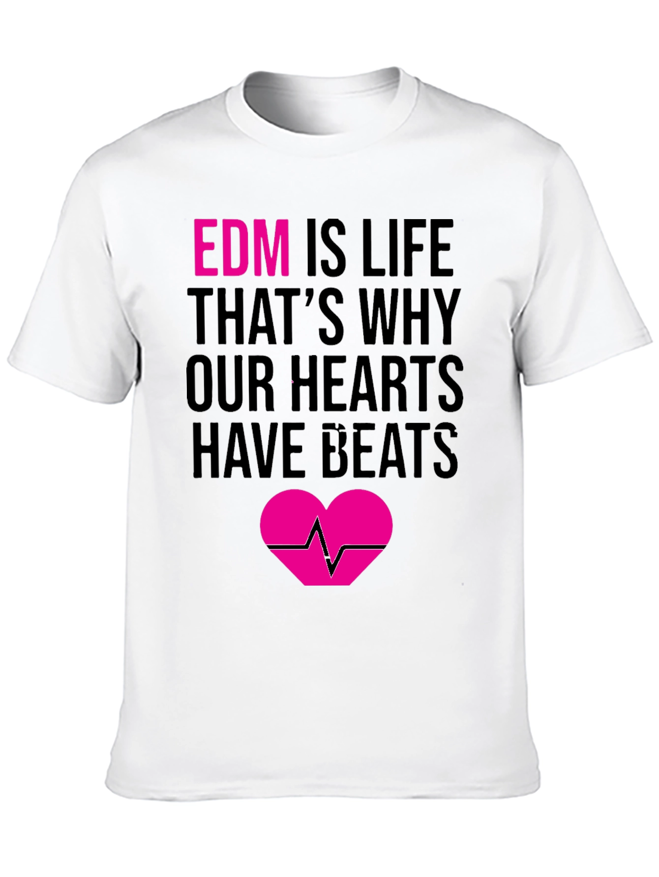 Black EDM is Life Graphic Tee - Music Lover T-Shirt view 10