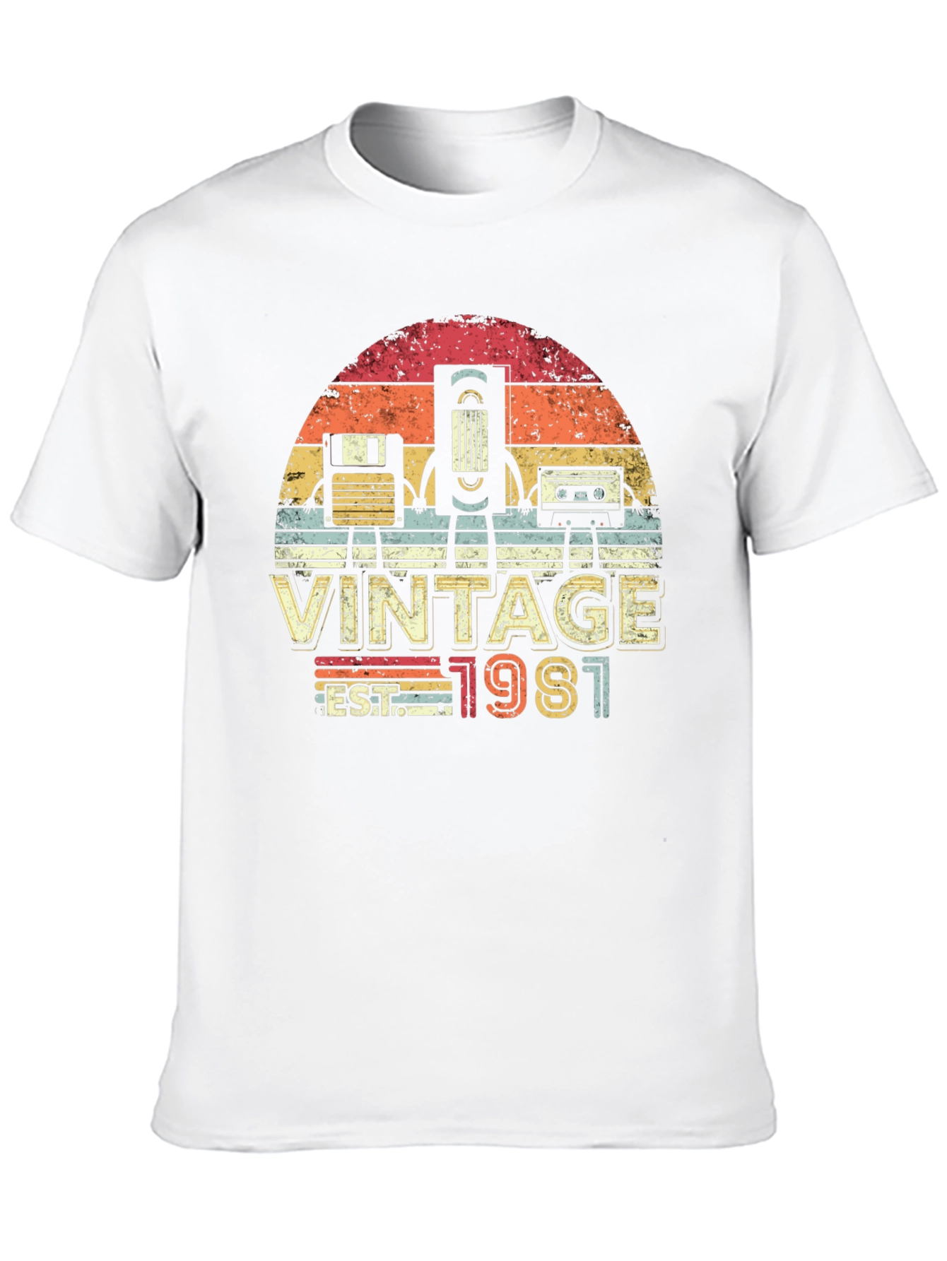 Black Vintage 1981 T-Shirt Retro Style view 10