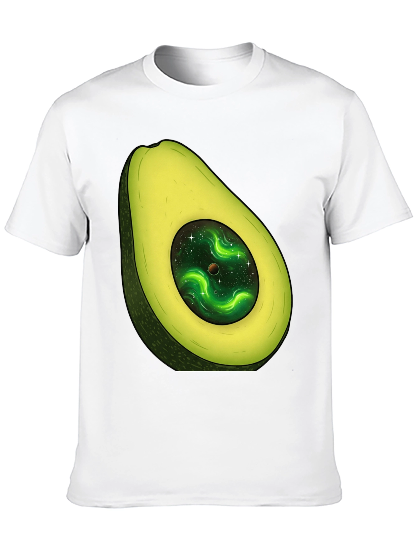 Black Avocado Galaxy T-Shirt - Stylish Unisex Graphic Tee view 10