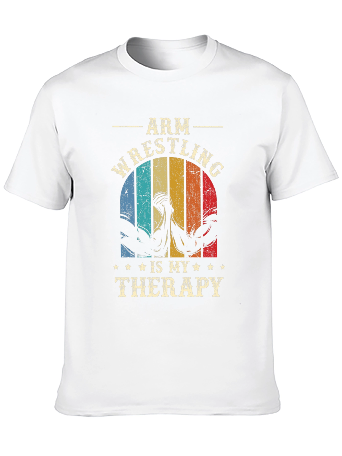 Black Arm Wrestling Therapy T-Shirt view 10