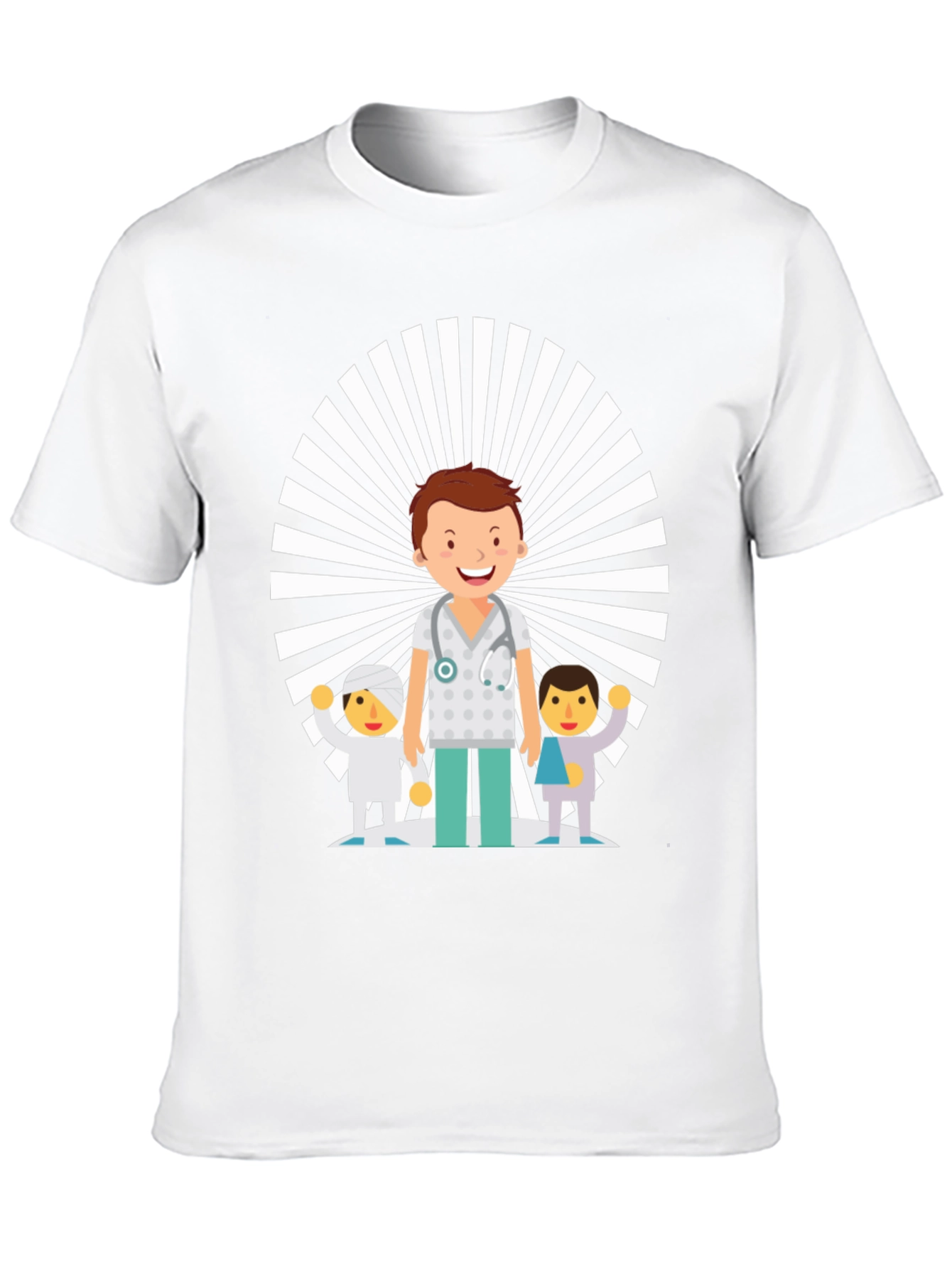 Black Cartoon Doctor Graphic T-Shirt view 10