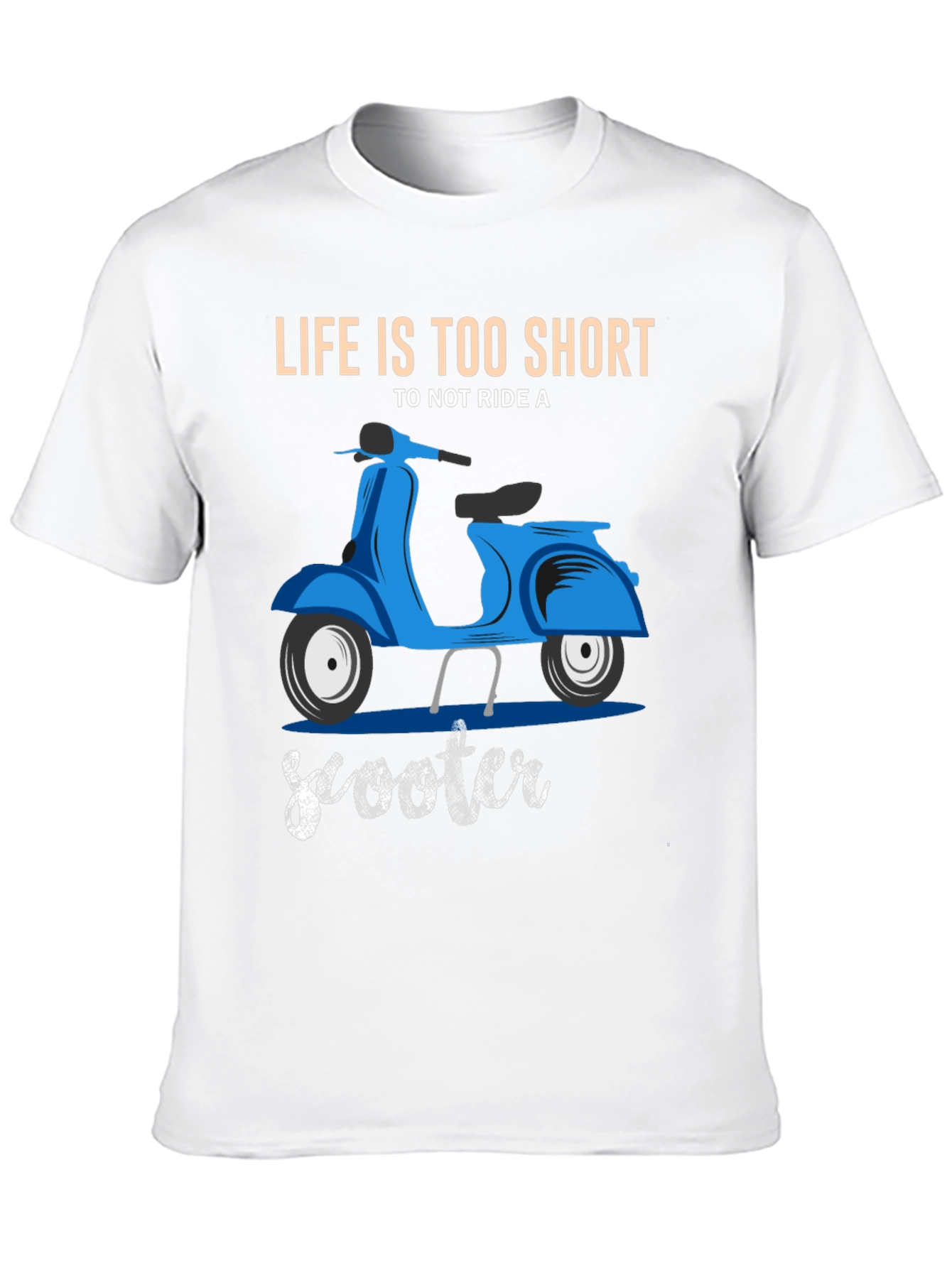 Black Life's Too Short Scooter T-Shirt view 10