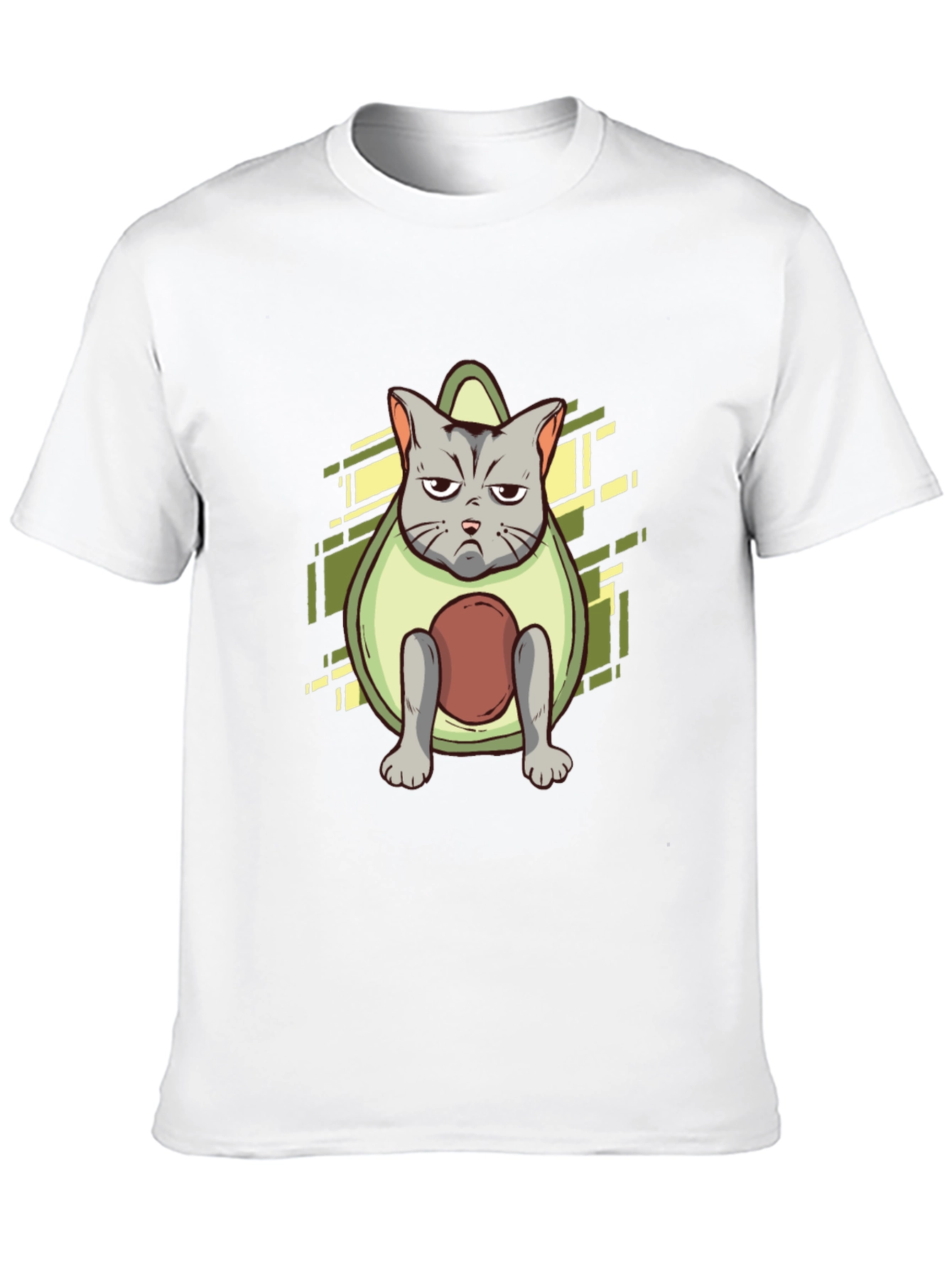 Black Avocado Cat Graphic Tee - Unique Design view 10