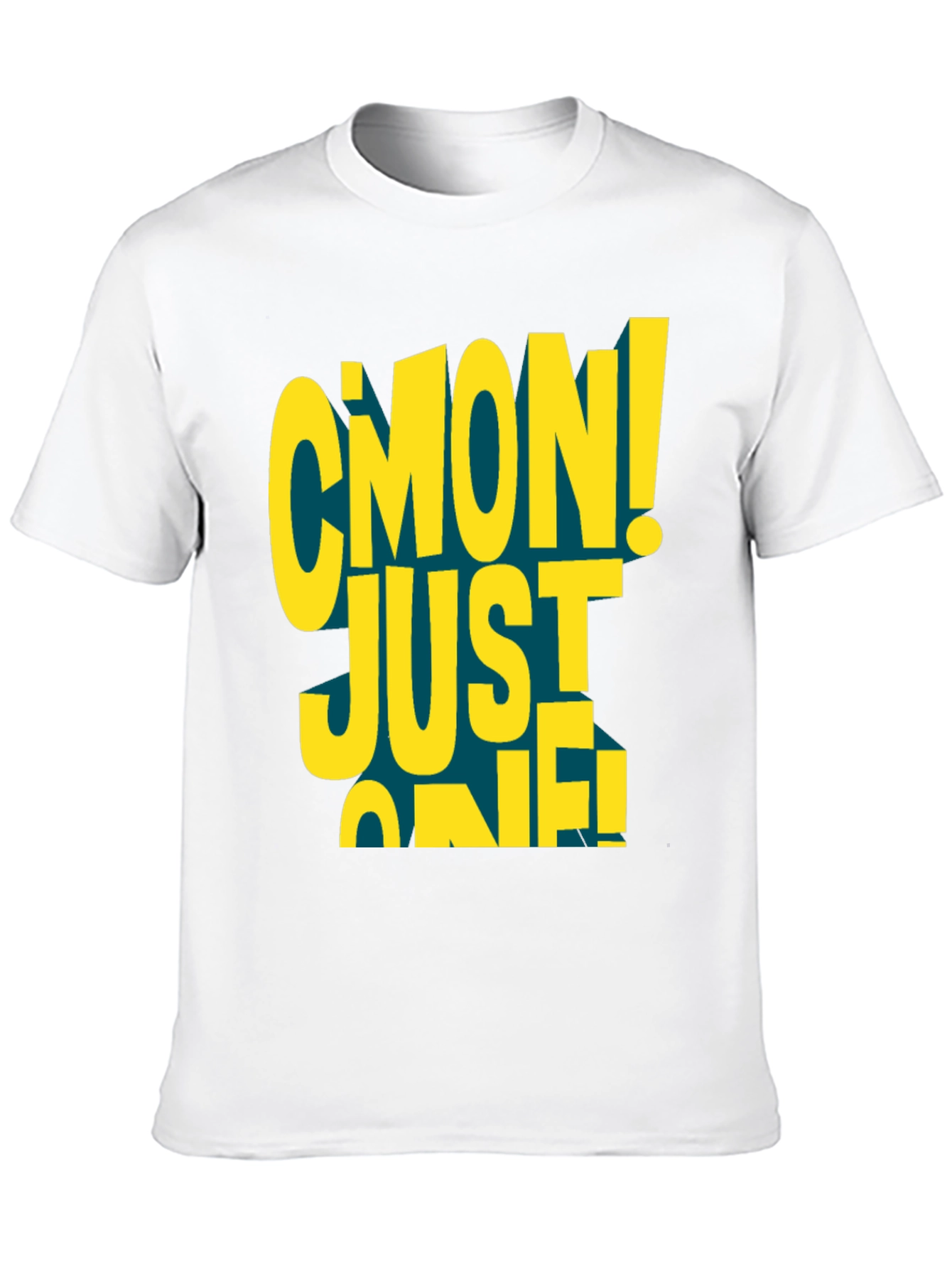 Black C'mon Just One! Graphic Black T-Shirt view 10