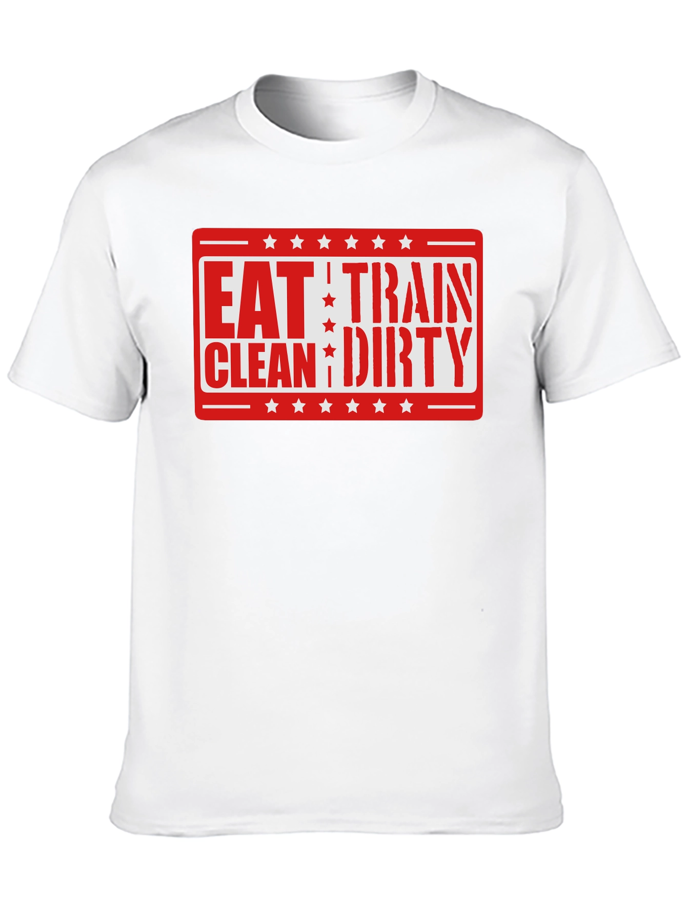 Black Eat Train Clean Dirty T-Shirt - Workout Fitness view 10
