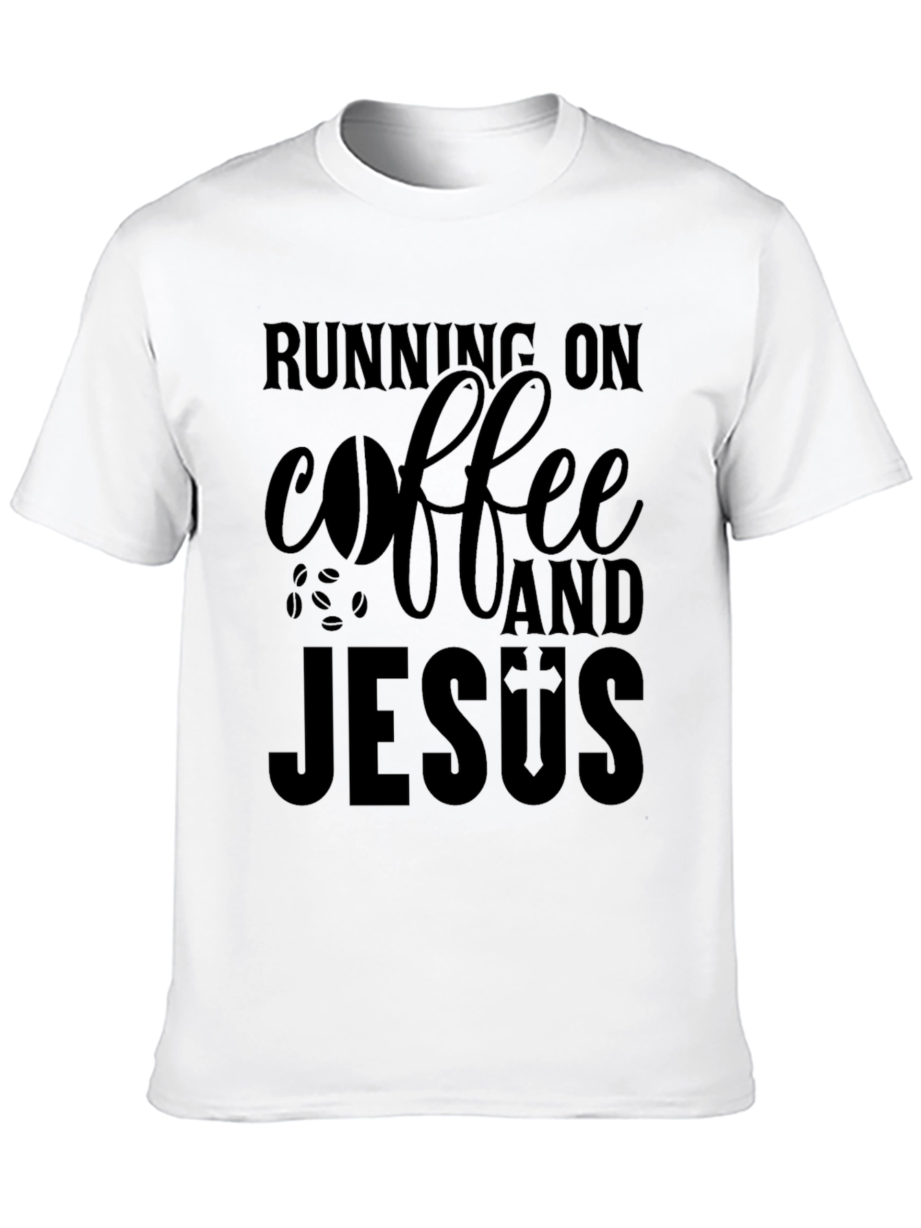 Black Running on Coffee and Jesus Graphic Tee view 10