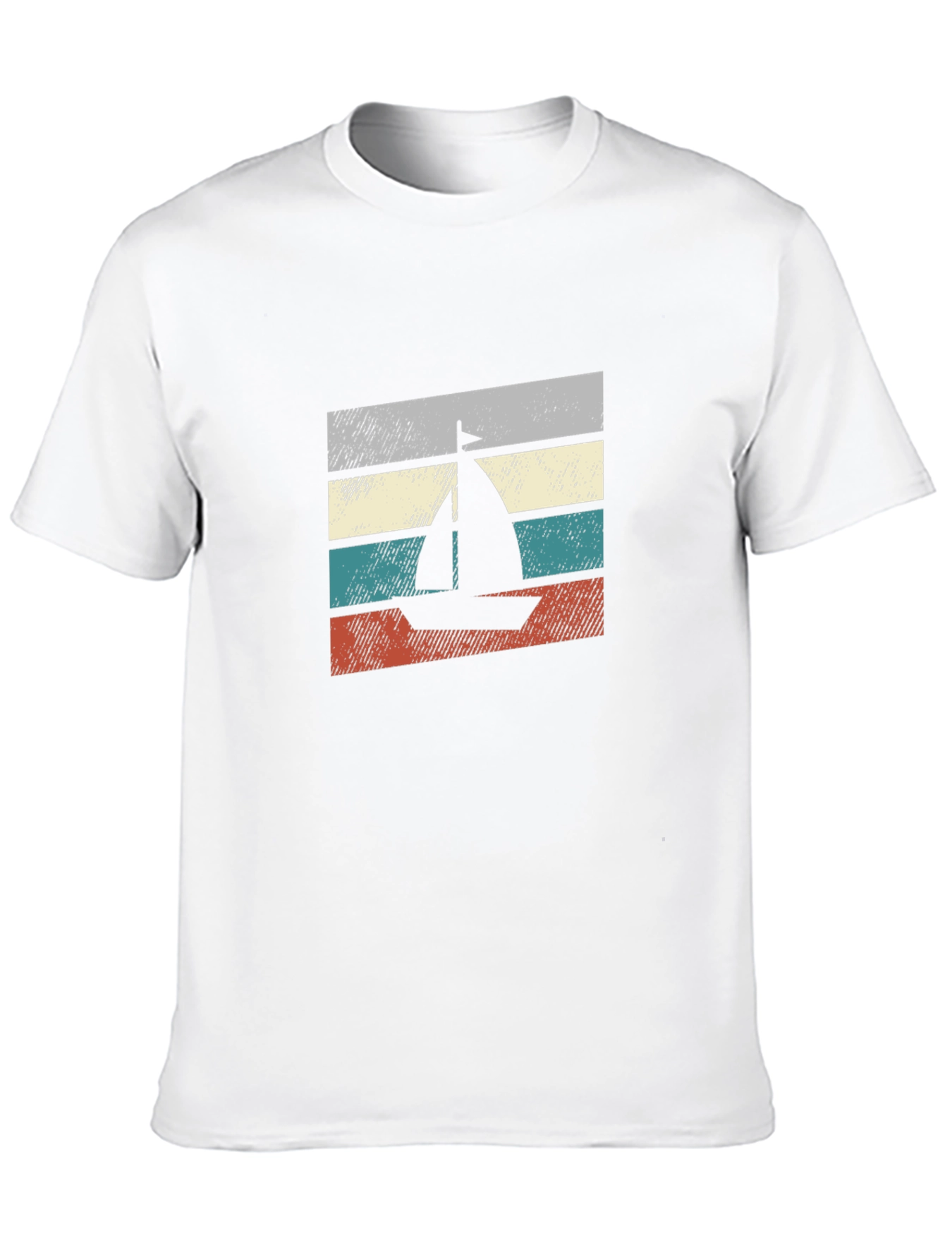 Black Retro Sailboat Graphic T-Shirt - Vintage Style Tee view 10