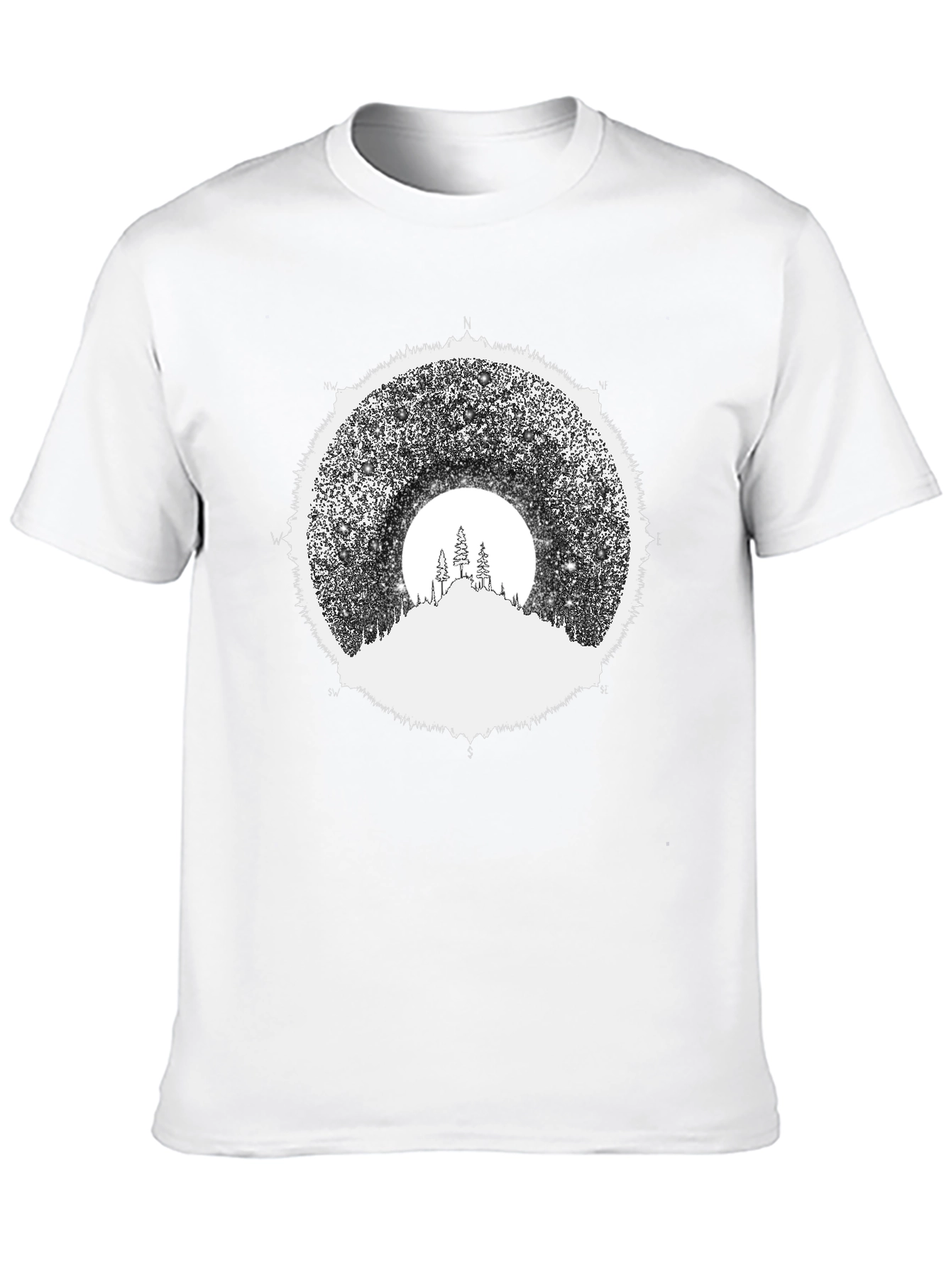Black Stargazer Mountain Tee - Black Graphic T-Shirt view 10