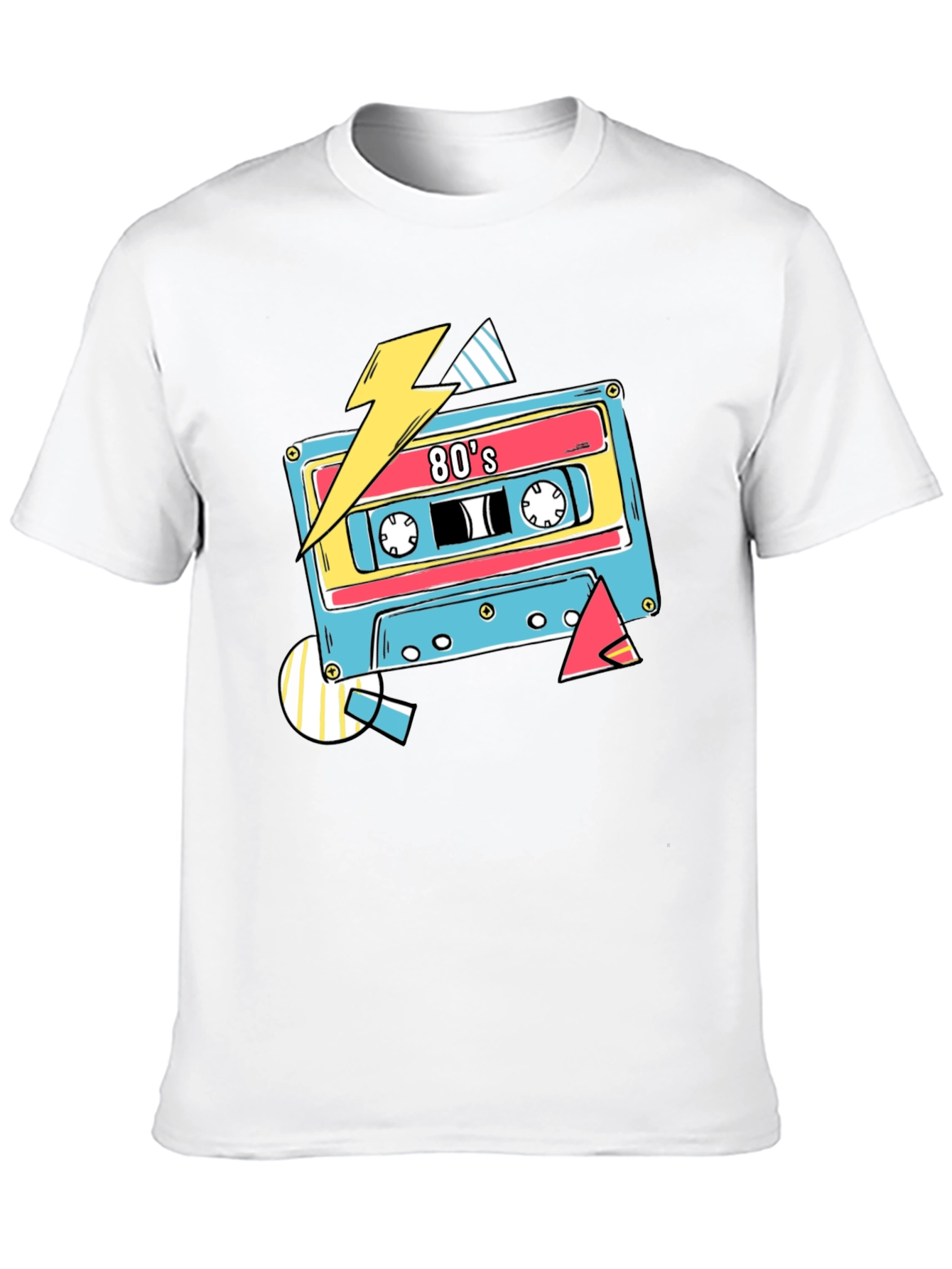 Black Retro 80's Cassette Tape Graphic T-Shirt view 10