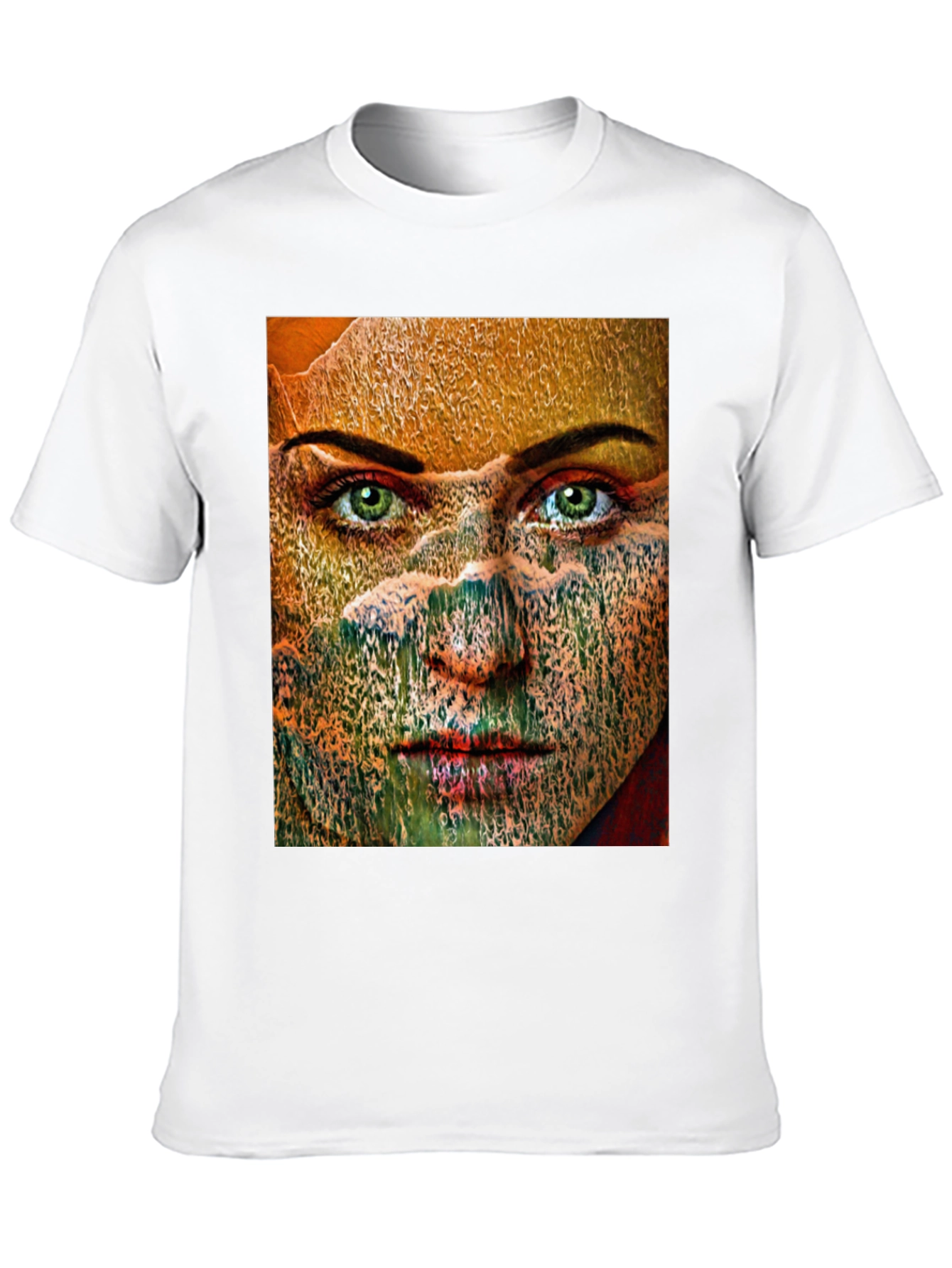 Black Abstract Woman Graphic Print Black T-Shirt view 10