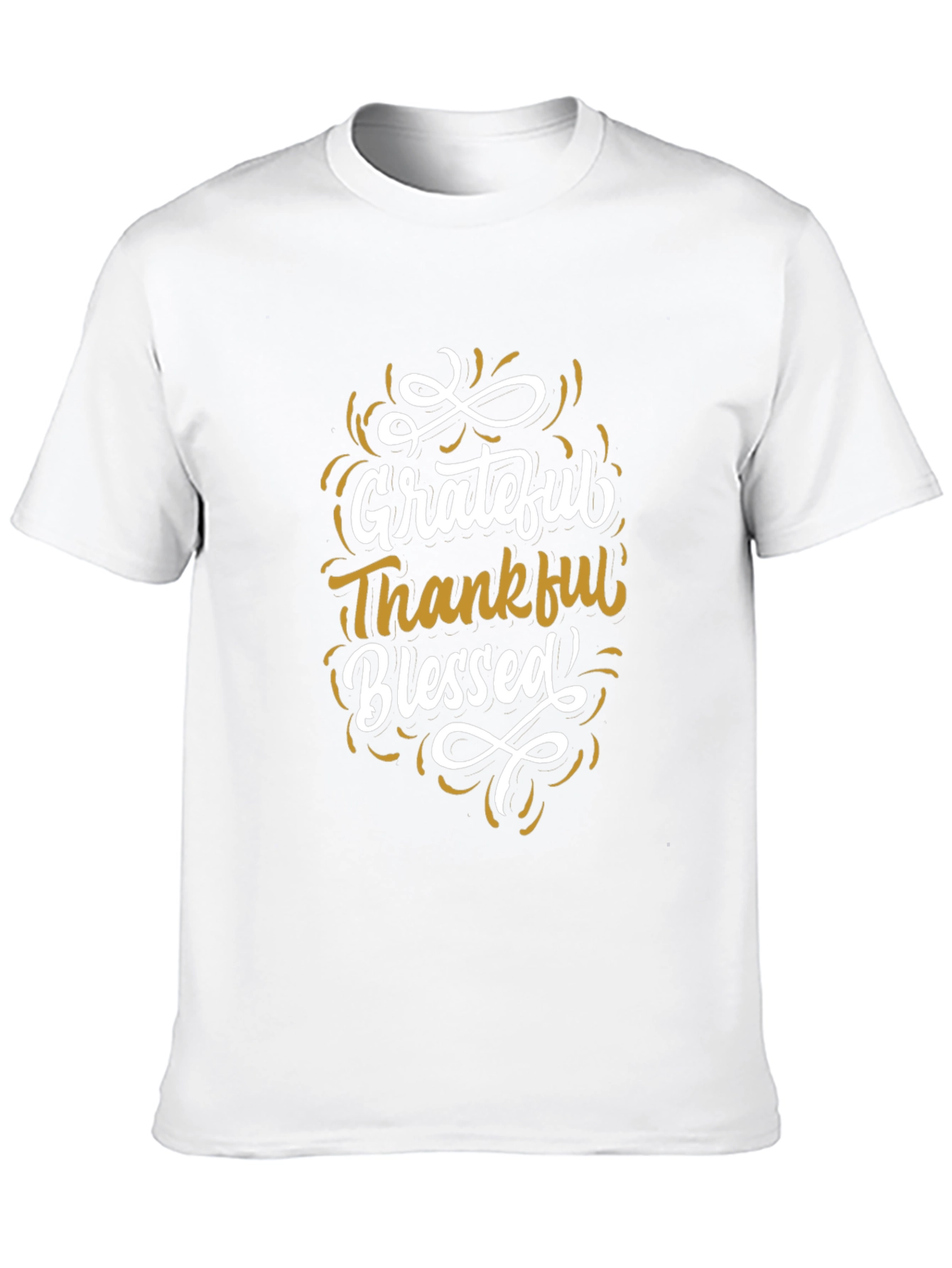 Black Grateful, Thankful, Blessed Black T-Shirt view 10