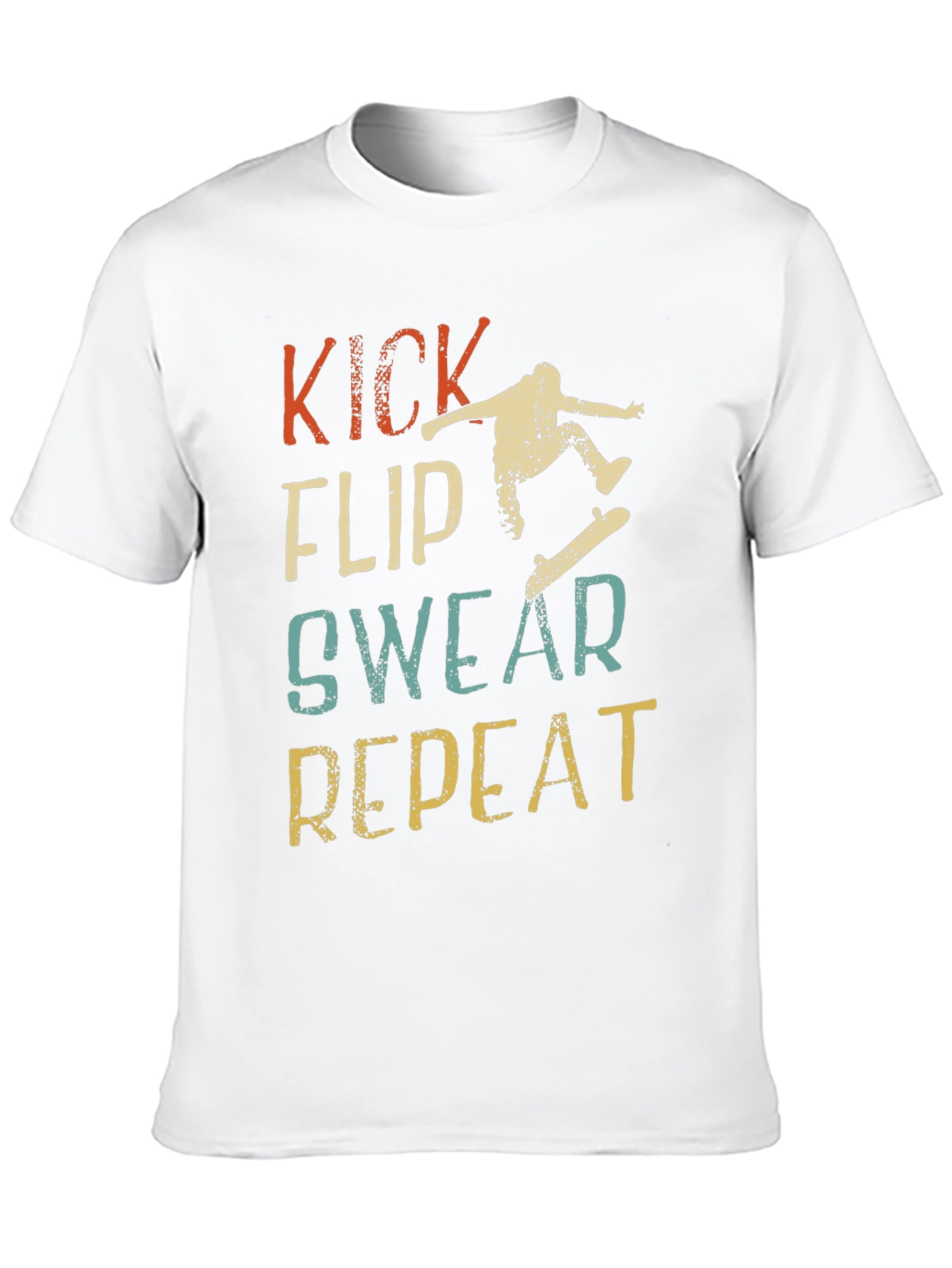 Black Kick Flip Swear Repeat Graphic T-Shirt view 10