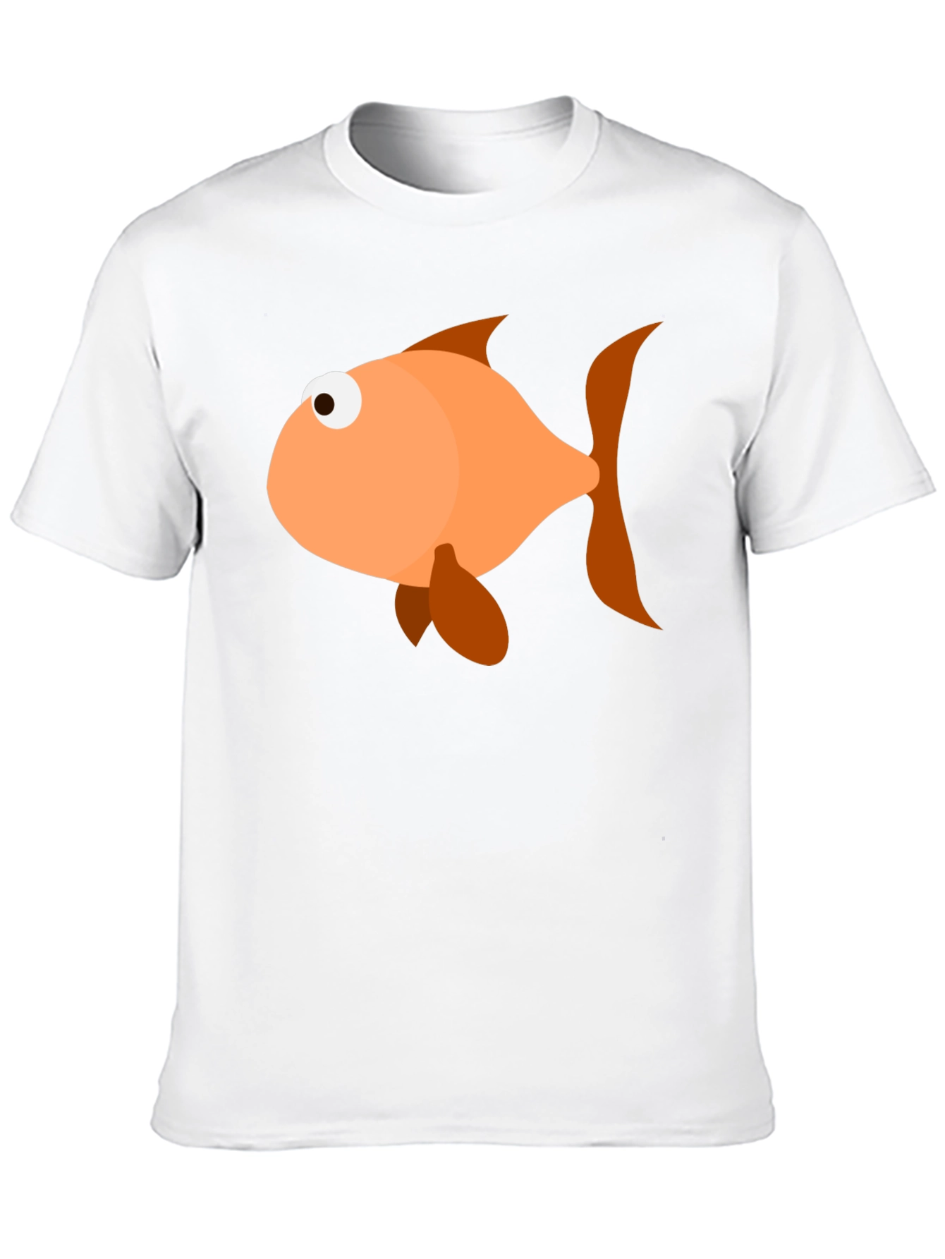 Black Funny Fish Graphic T-Shirt - Black Cotton Blend view 10