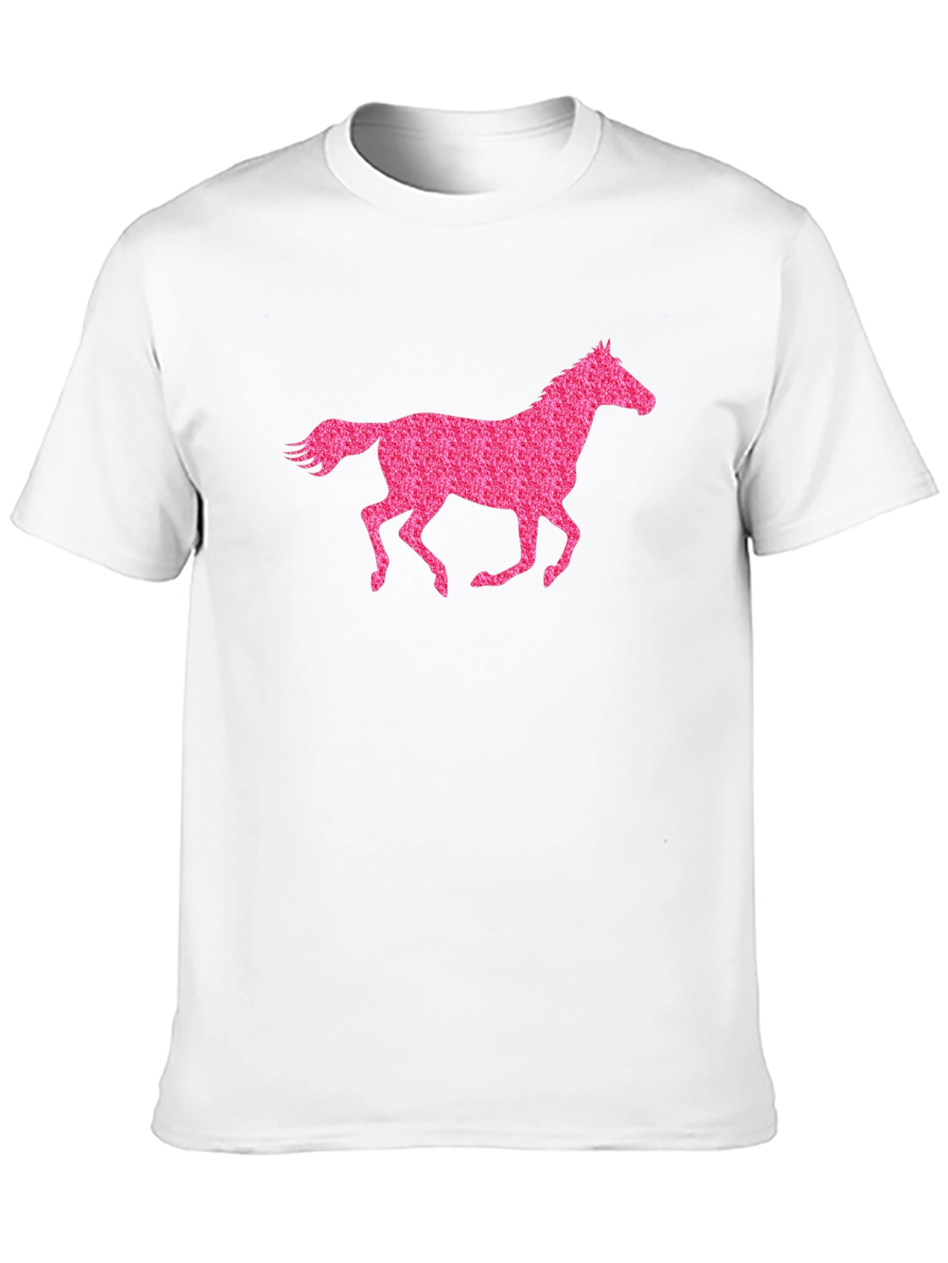 Black Black T-Shirt with Pink Horse Graphic view 10
