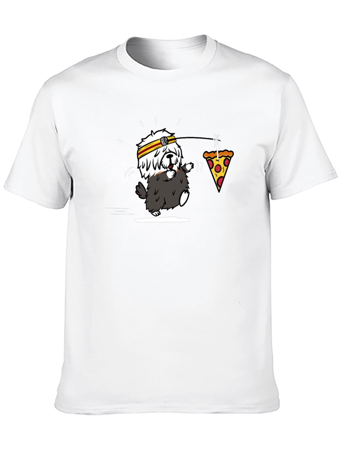 Black Funny Pizza Dog T-Shirt view 10