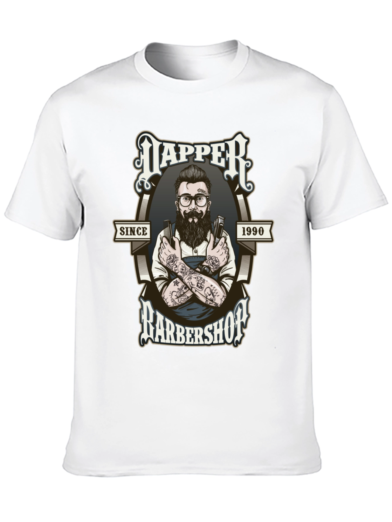 Dapper Barbershop Graphic Tee - Black - 10