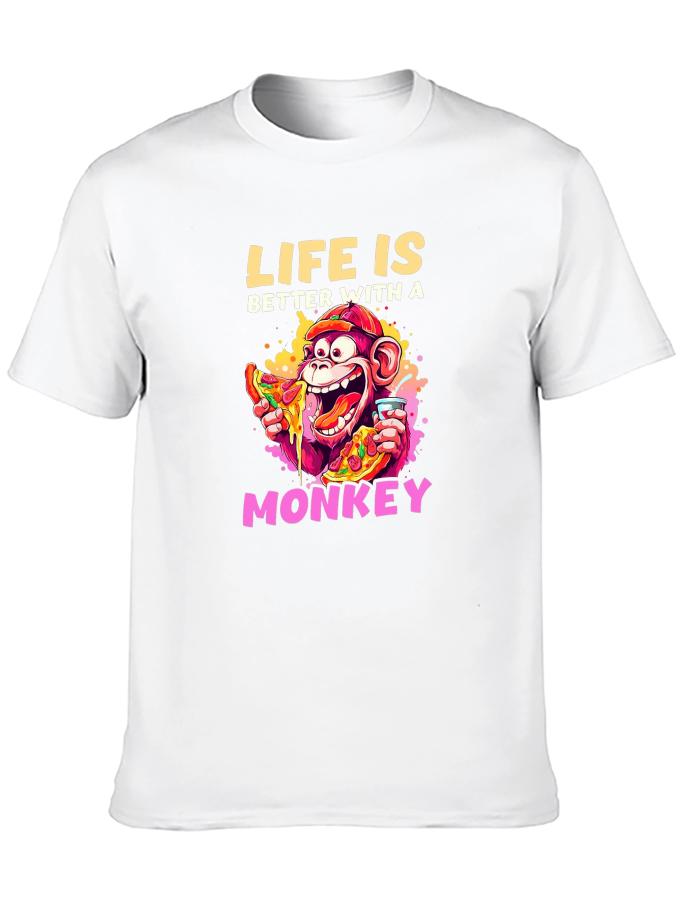 Black Life is Better with a Monkey Graphic Tee view 10