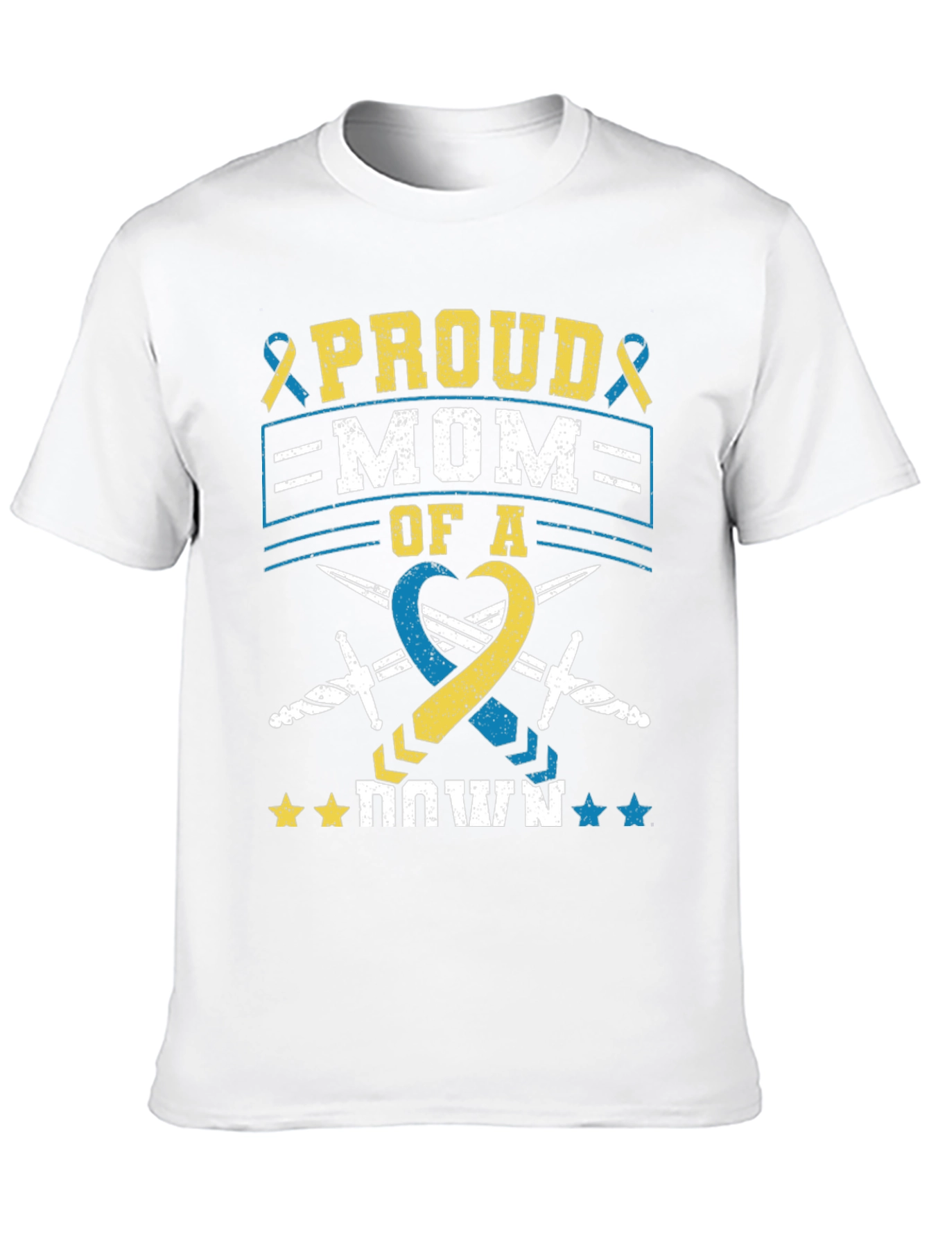 Black Proud Mom of a Down Syndrome Awareness T-Shirt view 10
