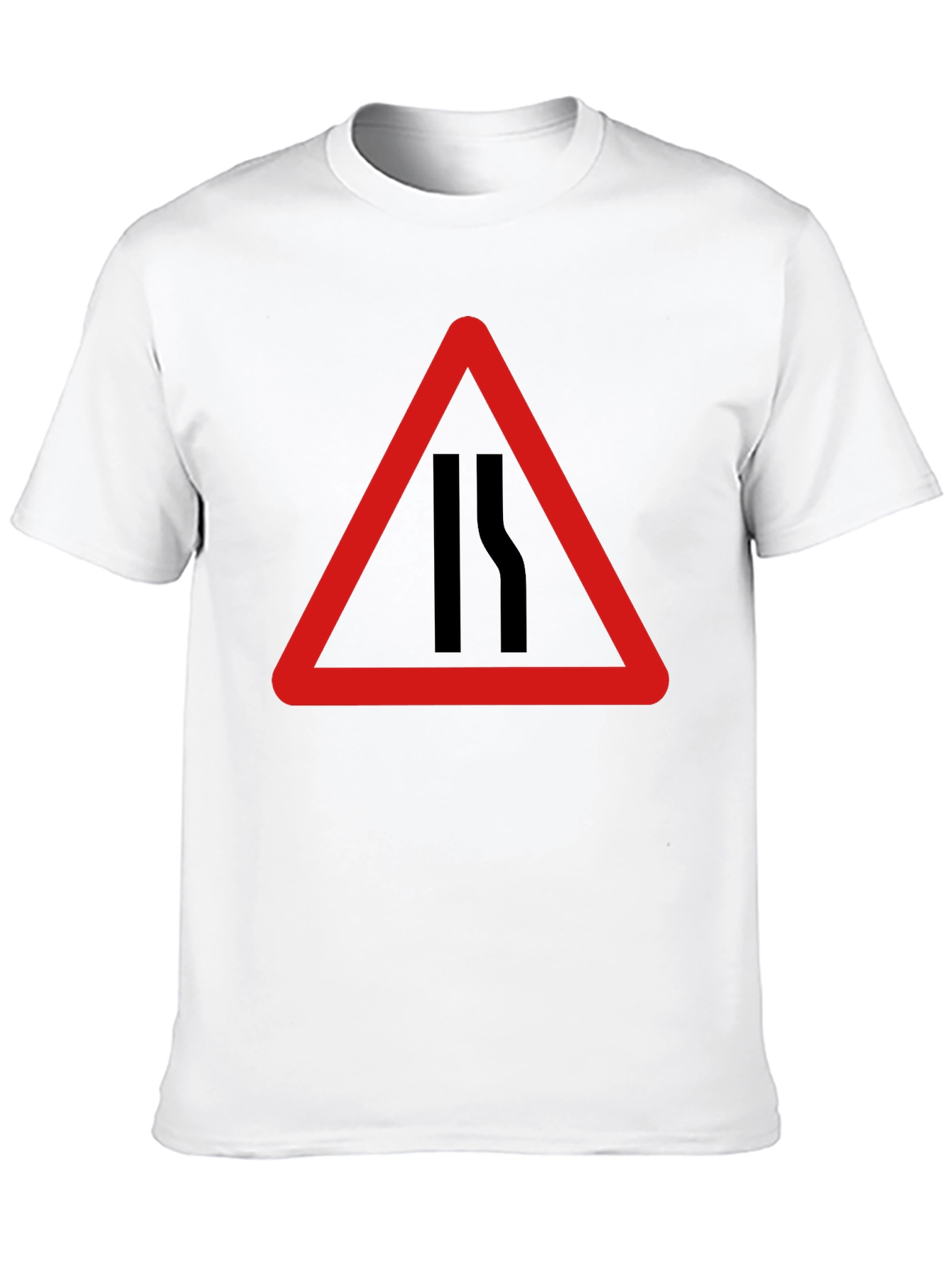 Black Road Narrows T-Shirt - Warning Sign Graphic Tee view 10