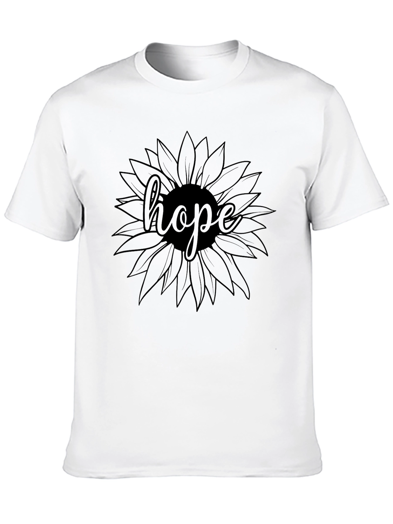 Black Hope Sunflower Graphic T-Shirt - Black view 10