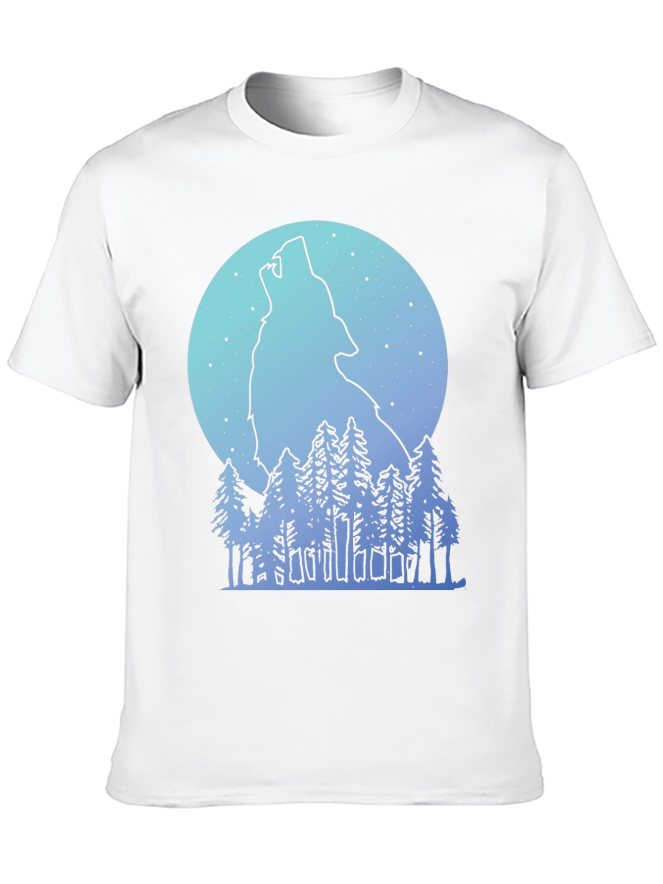 Black Wolf Howl Moon Graphic Tee view 10