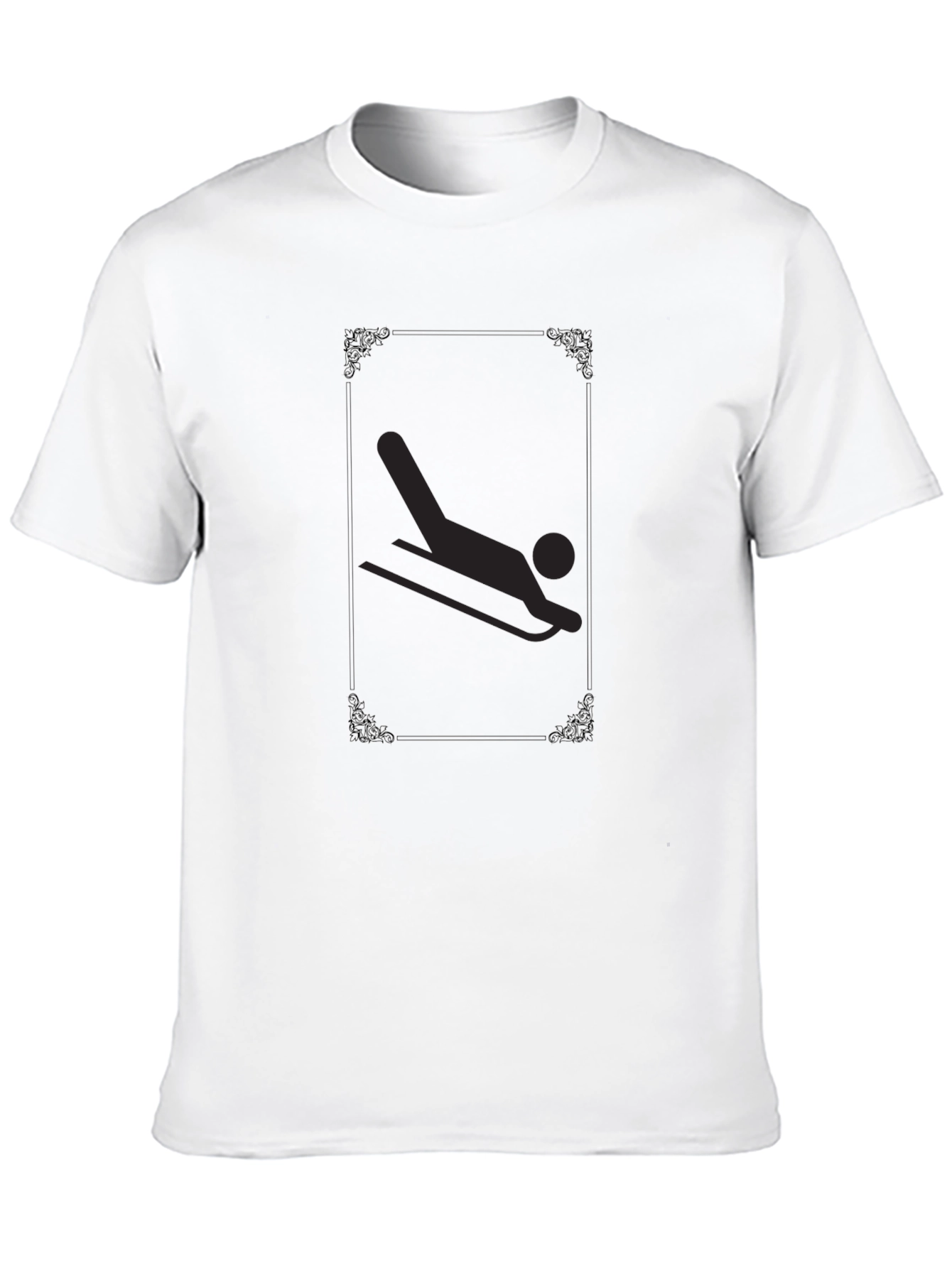 Black Luge Sport Graphic T-Shirt - Black Casual Tee view 10