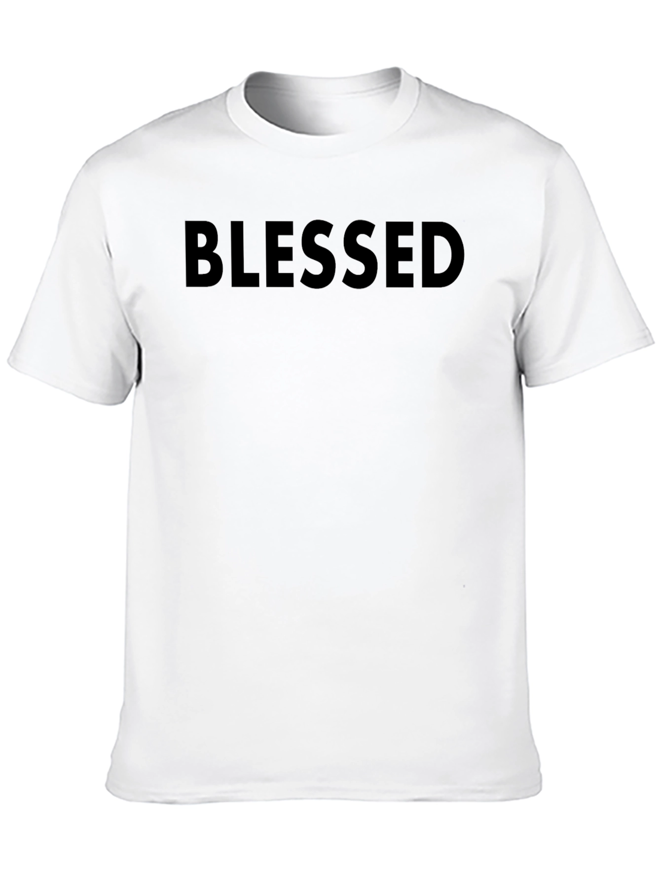 Black Blessed Graphic T-Shirt - Mens Casual Tee view 10