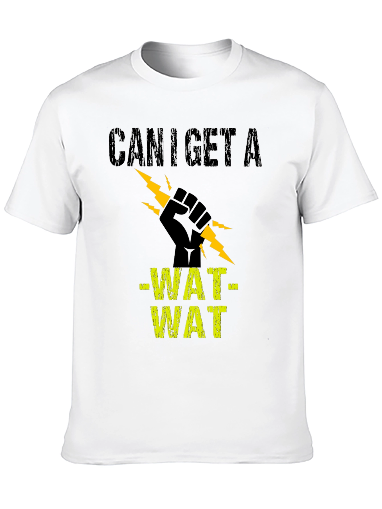 Black Can I Get A WAT WAT Black Graphic Tee view 10